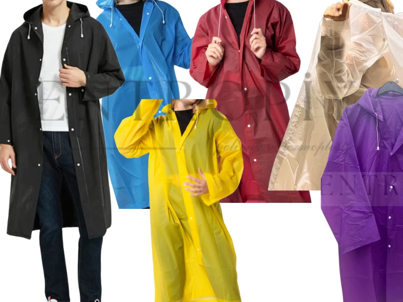 TOPTAN -  Yağmurluk Kadın & Erkek  – Katlanabilir, Hafif, Bisiklet ve Kamp İçin Rüzgar Geçirmez Yağmurluk 