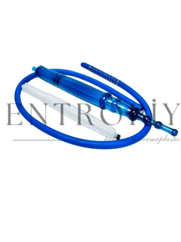 Tek Kullanımlık Buzlu Nargile Marpucu – 1.70 cm, Serinletici Buz Hazneli, Buzlu Silikon, Dayanıklı Şeffaf Hortum, 1 adet ve 25 adet TOPTAN ve Perakende  -4 Renk Seçeneği – 2 Adet Buz Tüpü Dahil - mavi