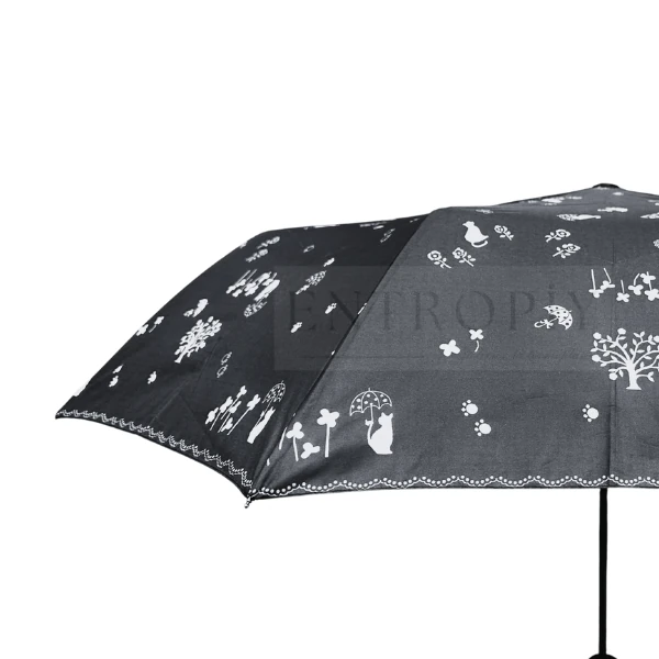 ROTA - 1.Kalite Kadın Otomatik Şemsiye – Kılıflı, Fiber Telli, Rüzgara Dayanıklı , Su İtici Kaliteli Kumaş, Hafif ve Dayanıklı Yağmur Şemsiyesi - KEDİ PATİ DESEN