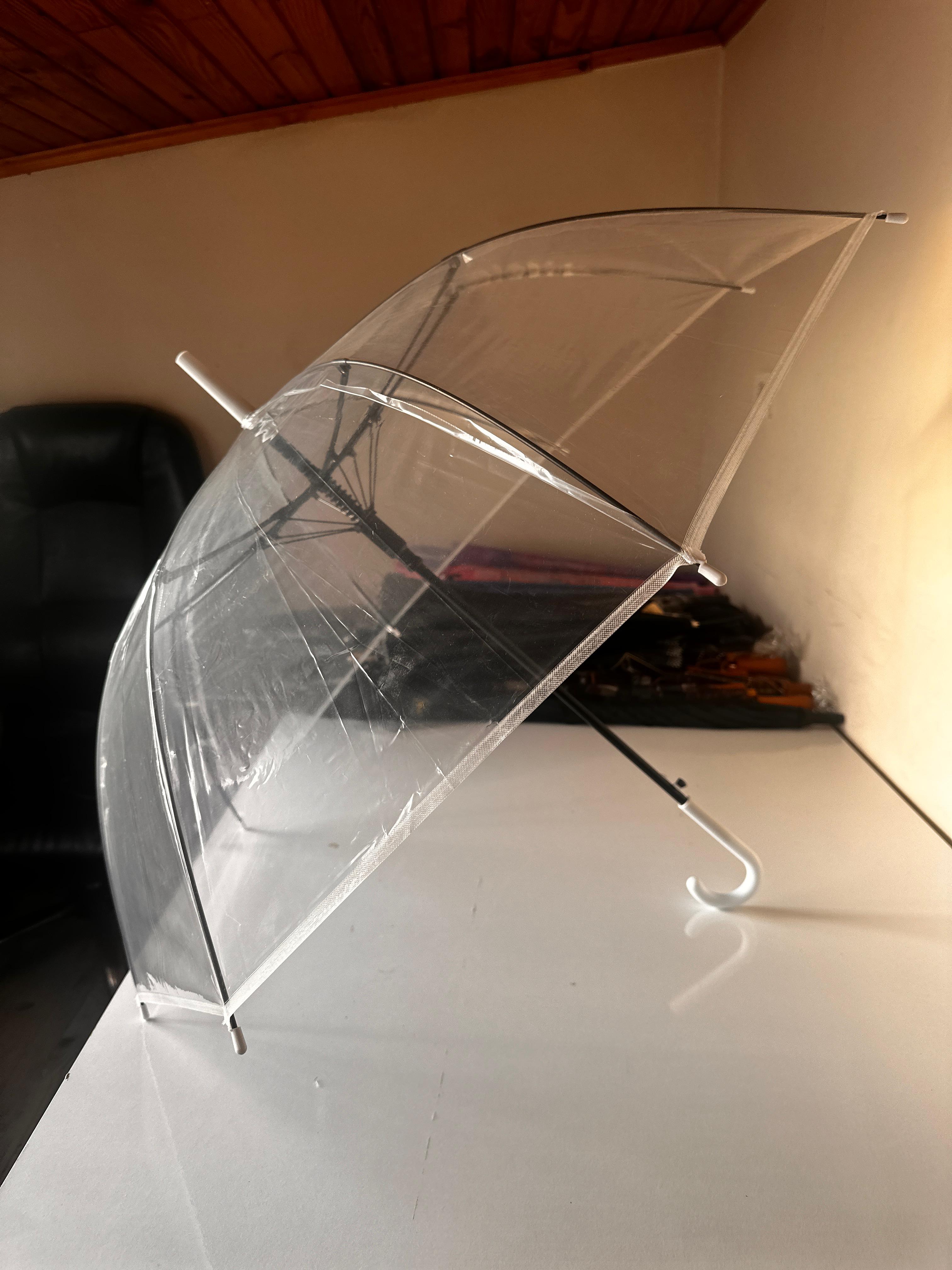 TOPTAN  Şeffaf Yağmur ŞemsiyesiFiber İskelet  Minimum 60 Adet Sepete Ekleyiniz TOPTAN FIYATTIR