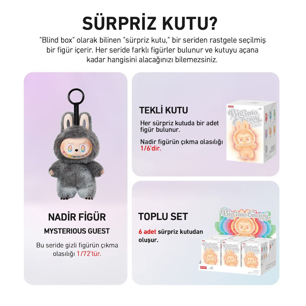 Labubu Monsters Serisi – Enerji Dolu Büyük Koleksiyon | Vinil Peluş Anahtarlık | Tekli Sürpriz Kutu