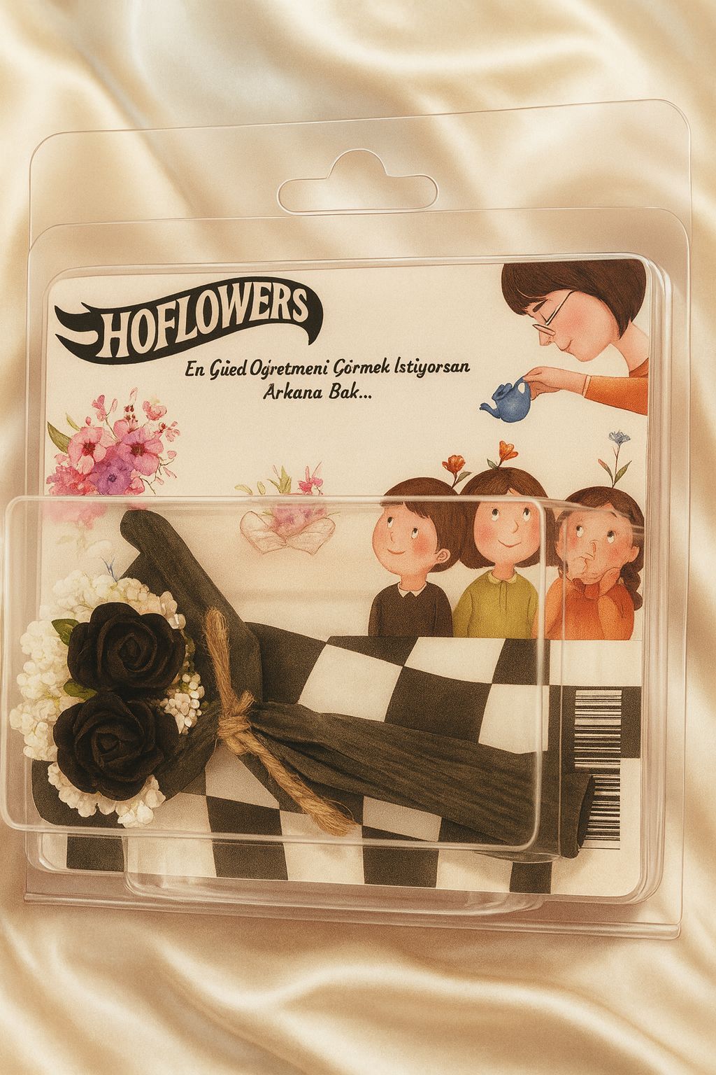 Mini Buket Love Flowers Öğretmenler Günü Temalı Pembe Çiçek, Öğretmenler Günü Hediyesi, Hot