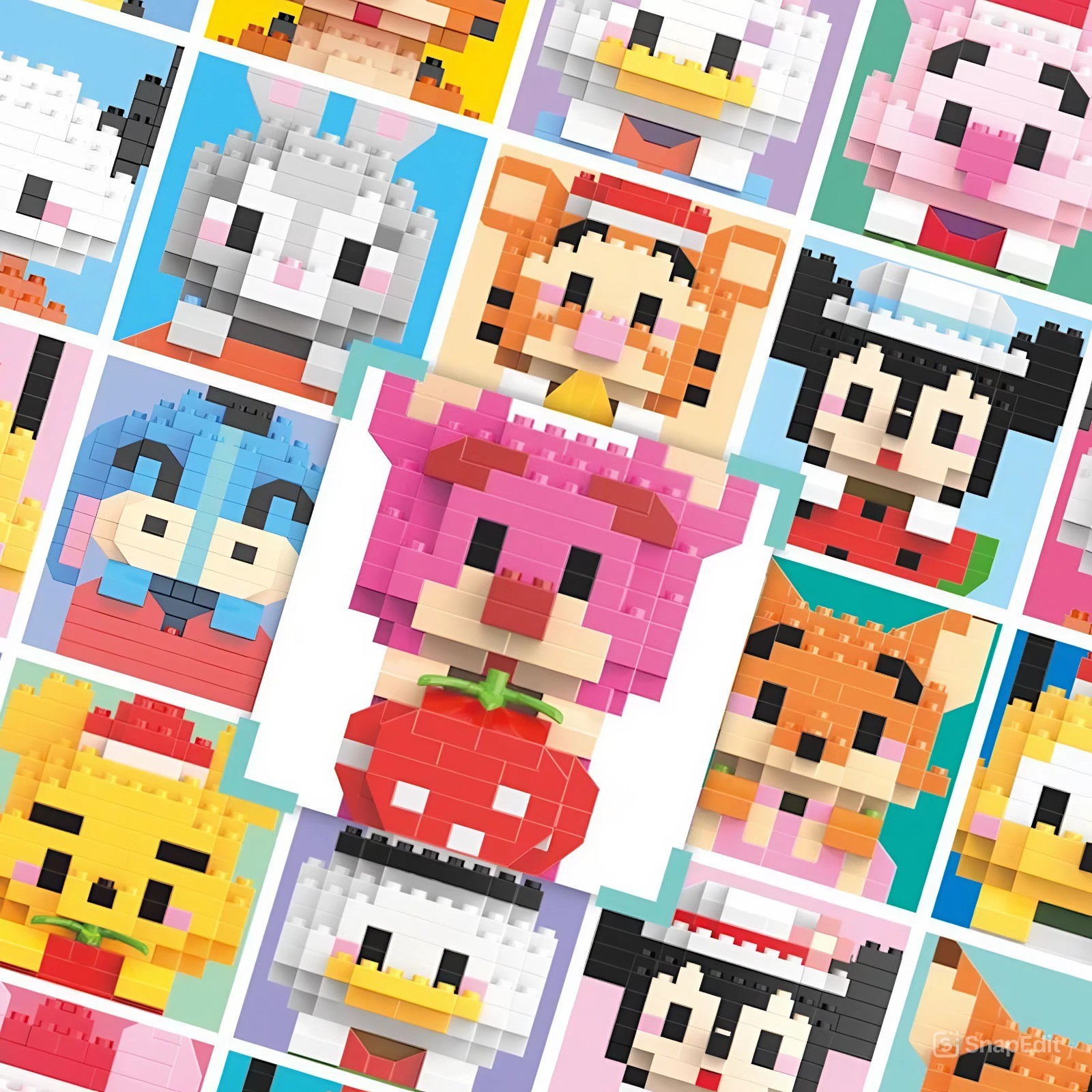Bricks 3D Yapboz Puzzle / Hello Kitty Sevimli Figür / Eğlenceli Setler / Hobi+
