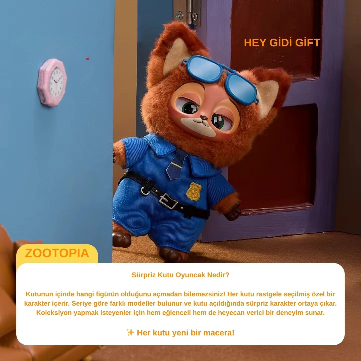  Zootopia Serisi Vinil Peluş Oyuncak Sürpriz Figür - Blind Box 