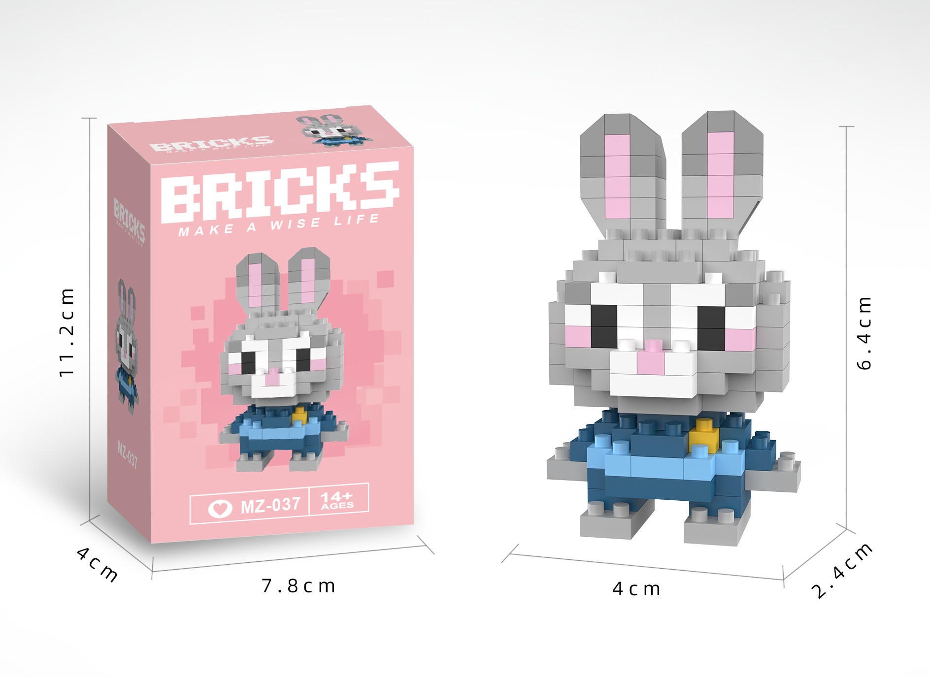 Bricks 3D Yapboz Puzzle / Zootopia Judy Hopps Sevimli Figür / Eğlenceli Setler / Hobi+