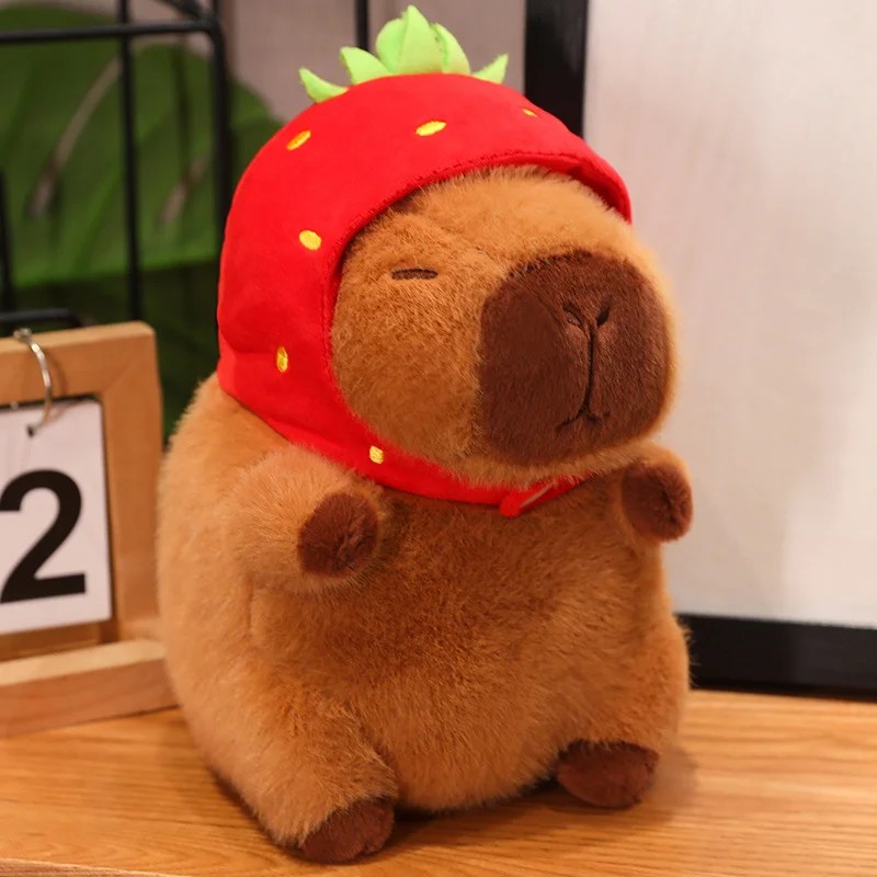 Sevimli Kapibara Peluş / Yeşil Sülfat / Peluş Anahtarlık / Capybara Oyuncak / Yüksek Kalite