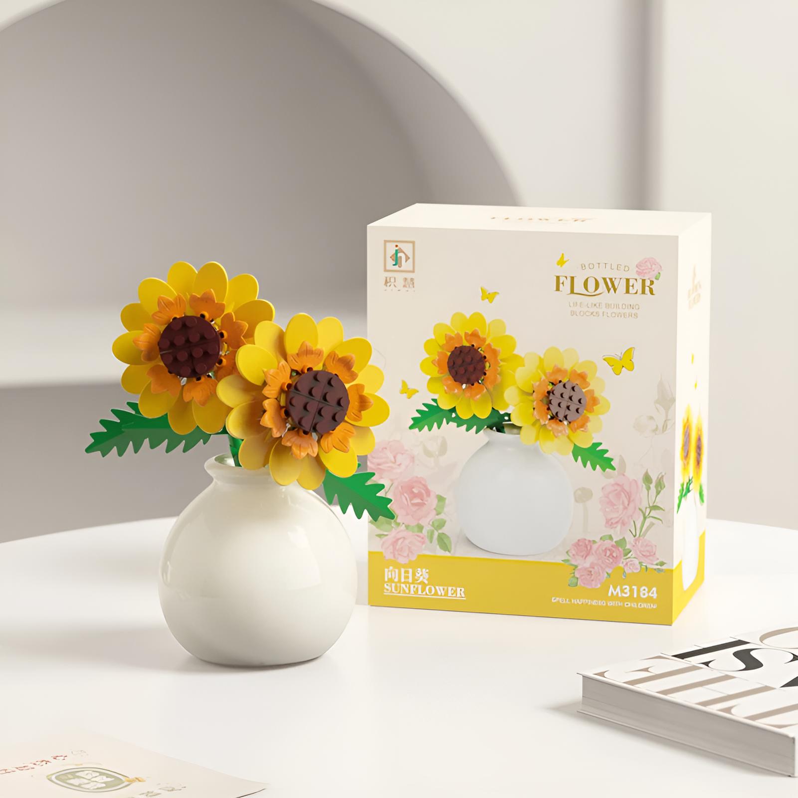 Botanical Mini Çicek Lego Seti - Dekoratif Çiçek Yapım Seti - Dekoratif Ev & Ofis Süsü | Hediyelik