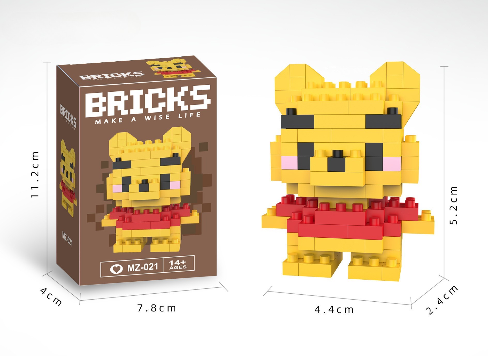 Bricks 3D Yapboz Puzzle / Winnie The Pooh Sevimli Figür / Eğlenceli Setler / Hobi+