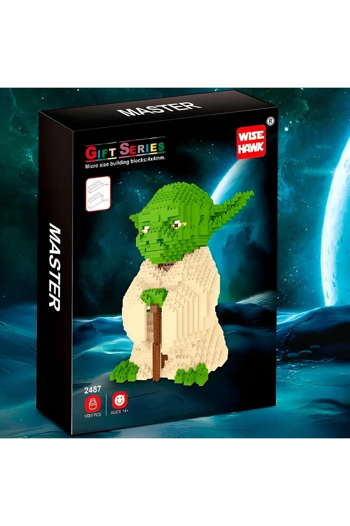 Star Wars Yoda Bricks Yapım Seti – 3D Mikro Lego Blokları | Koleksiyonluk Wise Hawk Master Serisi