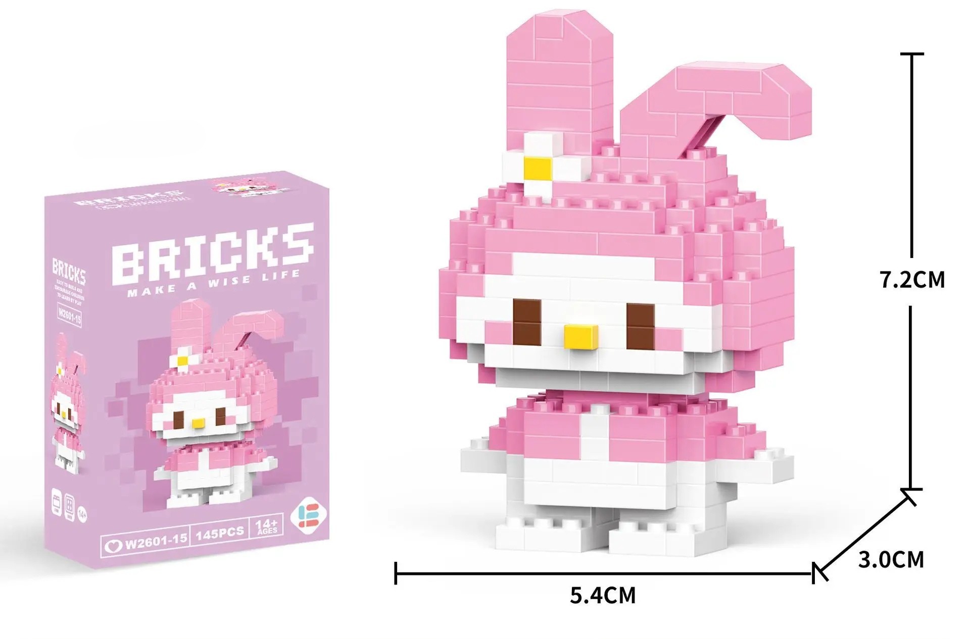 Bricks 3D Yapboz Puzzle / My Melody  Sevimli Figür / Eğlenceli Setler / Hobi+