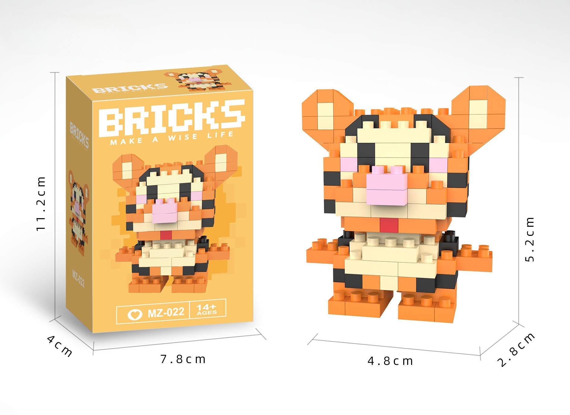 Bricks 3D Yapboz Puzzle / Winnie The Pooh Tigger Sevimli Figür / Eğlenceli Setler / Hobi+