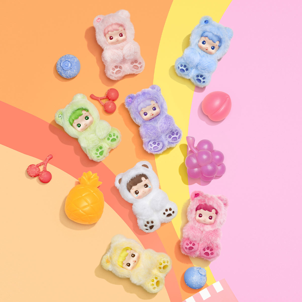 "HACIPUPU – Gummy Bear Serisi | Büyük Koleksiyon | Vinil Peluş Anahtarlık | Tekli Sürpriz Kutu"