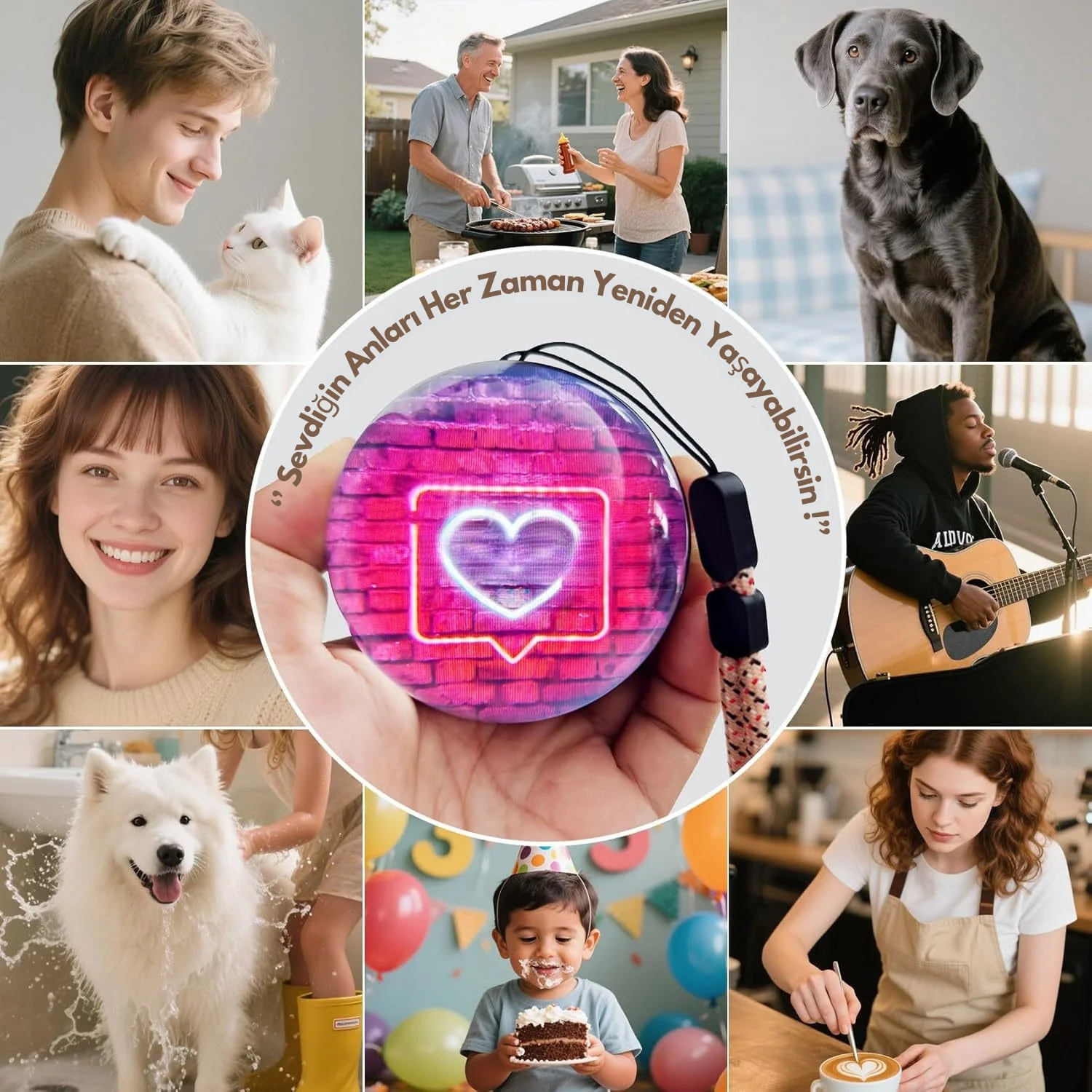 Kişiye Özel Fotoğraflı & Videolu Anı Küresi – Hızlı Özelleştirme, Mükemmel Hediyelik Tasarım