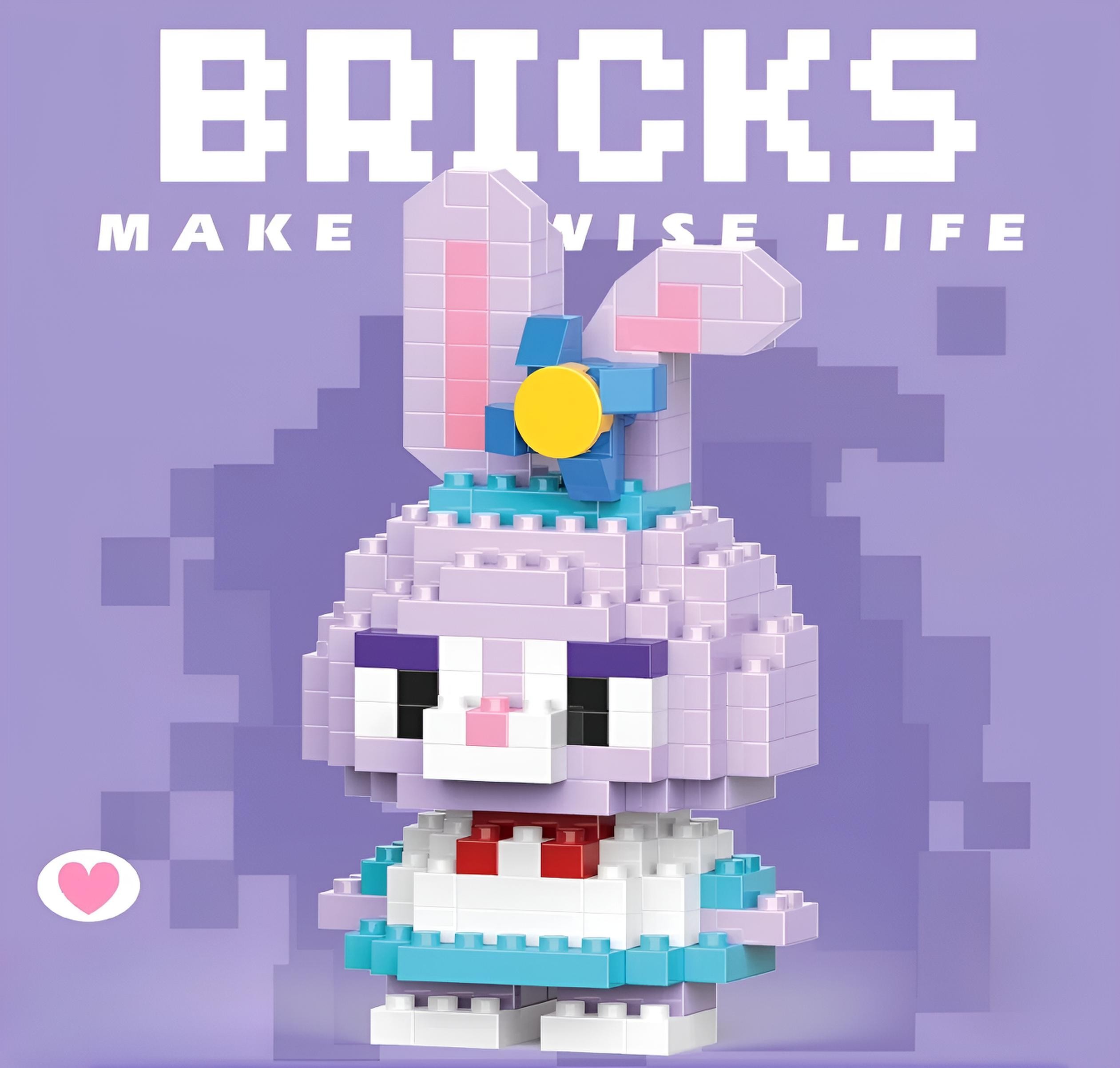 Bricks 3D Yapboz Puzzle / Stella Lou Sevimli Figür / Eğlenceli Setler / Hobi+