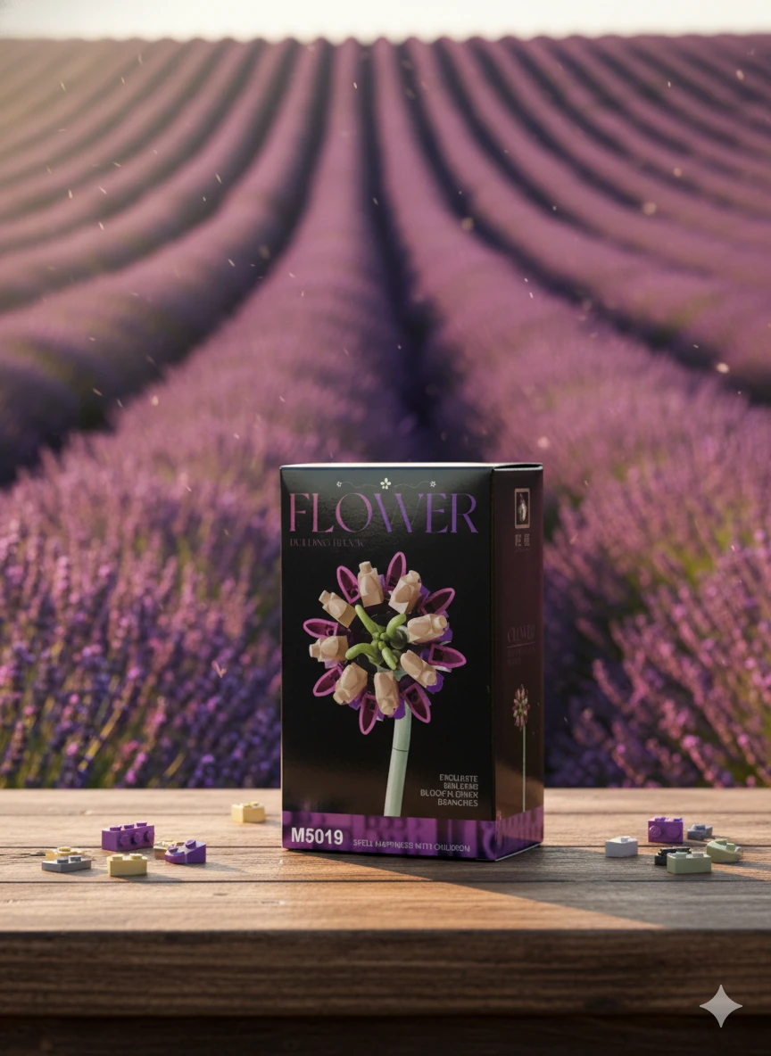 Botanical Mini Çicek Lego Seti - Dekoratif Çiçek Yapım Seti - Dekoratif Ev & Ofis Süsü | Hediyelik