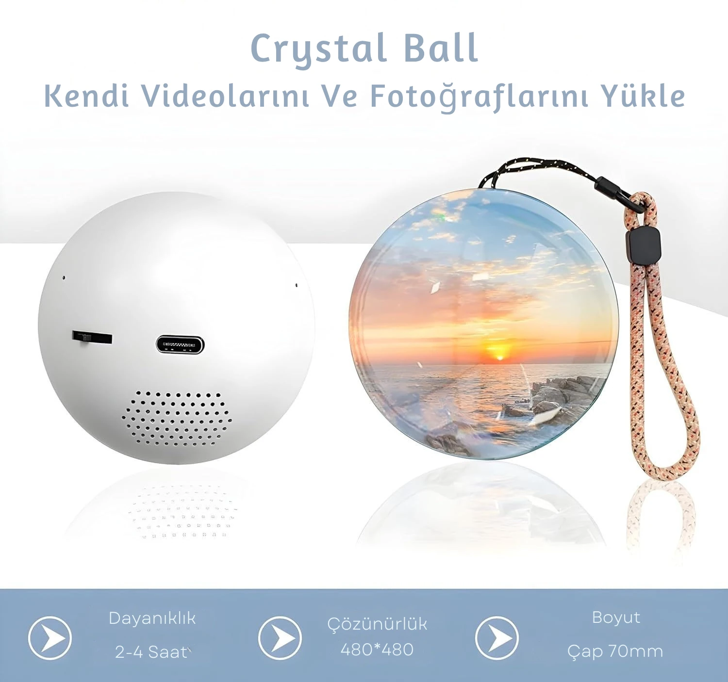 Kişiye Özel Fotoğraflı & Videolu Anı Küresi – Hızlı Özelleştirme, Mükemmel Hediyelik Tasarım