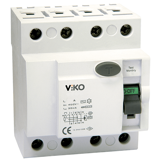 VİKO 3 X 40 30 MA KAÇAK AKIM RÖLESİ VTR4-4030