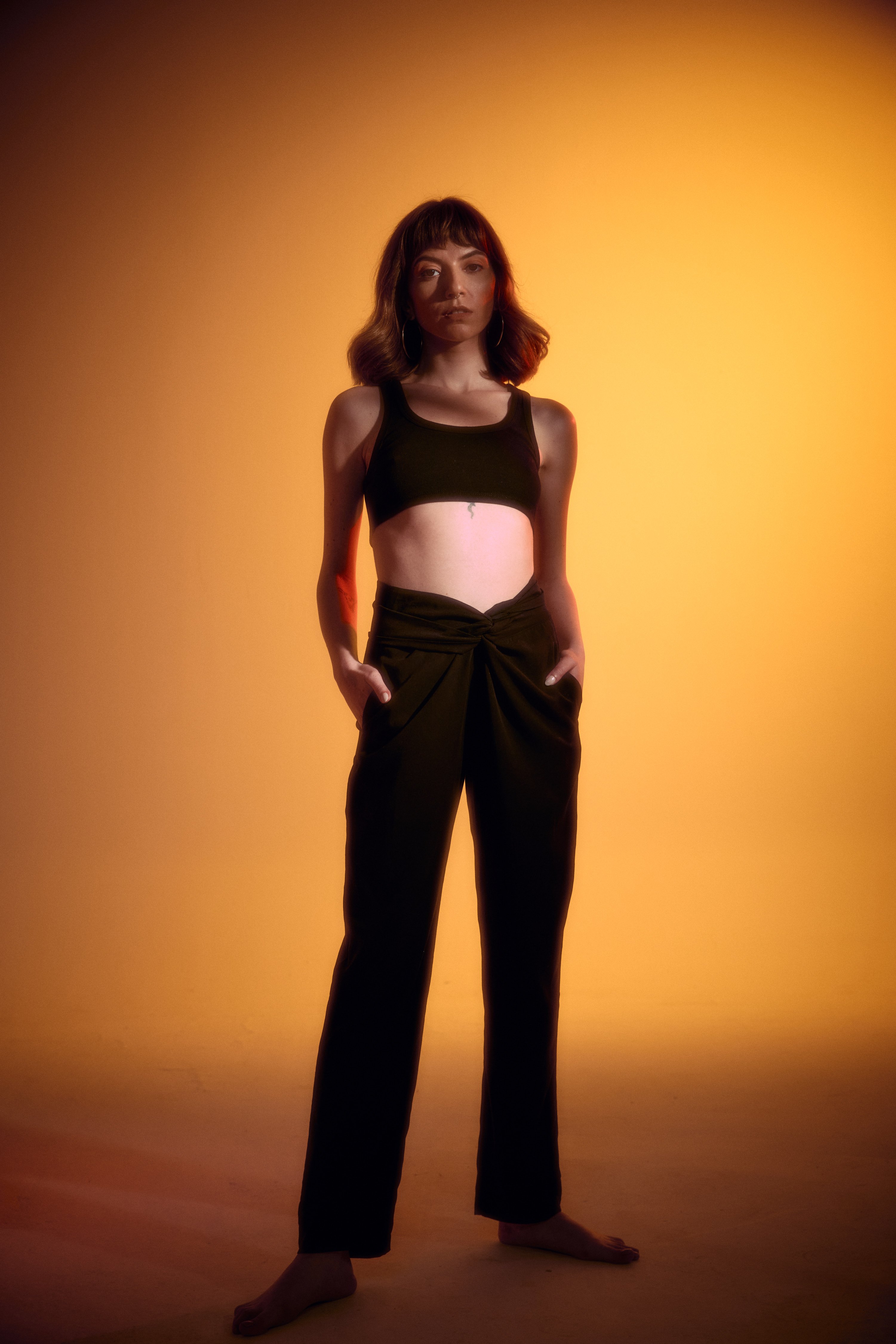 Invisible Bonds Pant in Tencel - Siyah
