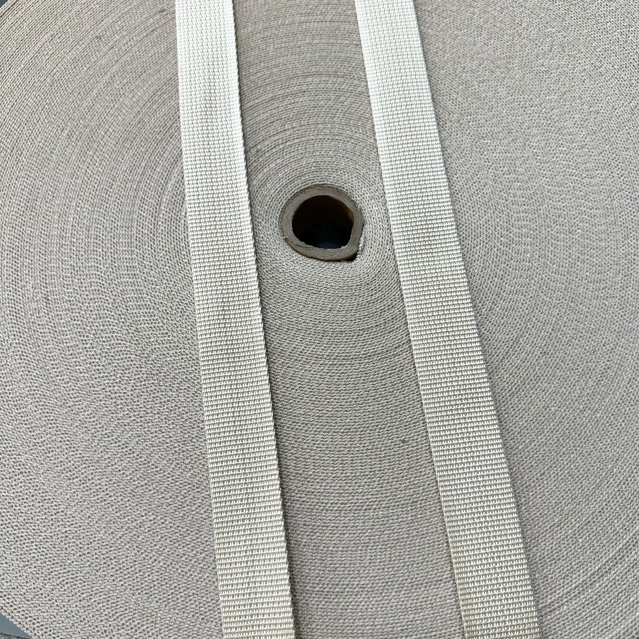 Krem Polyester 2 Cm Çanta Kolonu Sapı