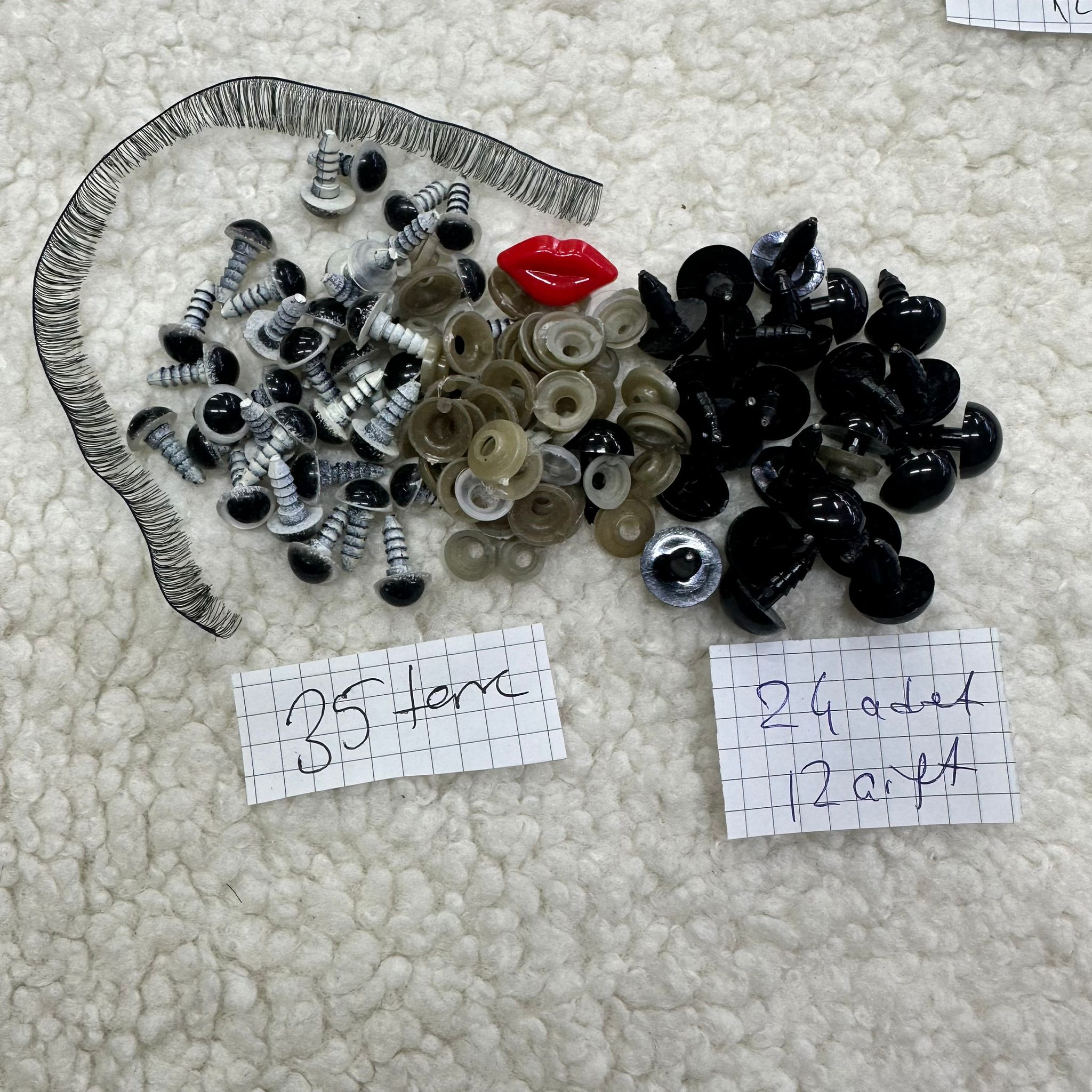 Siyah Beyaz Amigurumi Göz Set