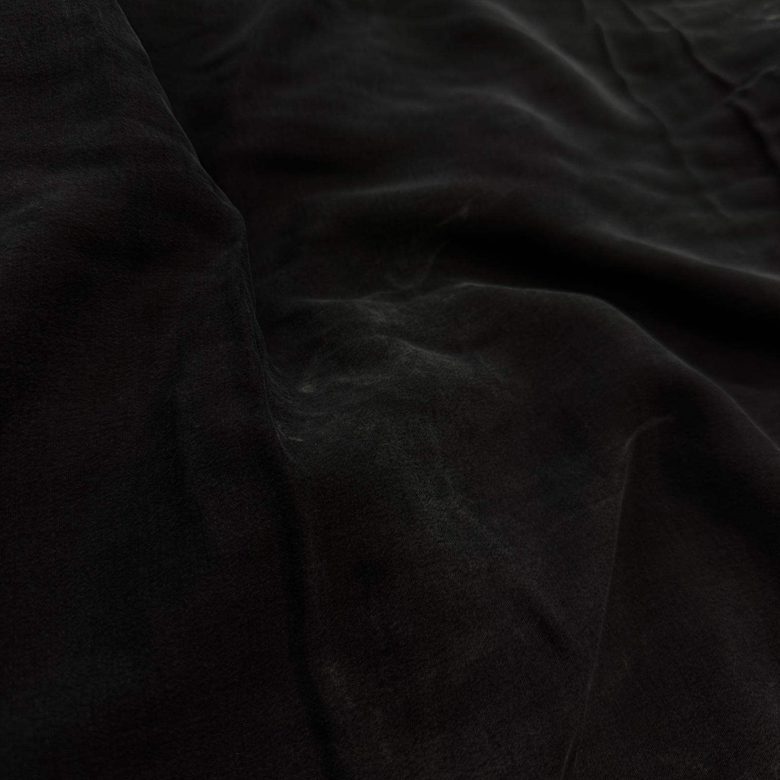 Defolu Siyah Cupro Kumaş