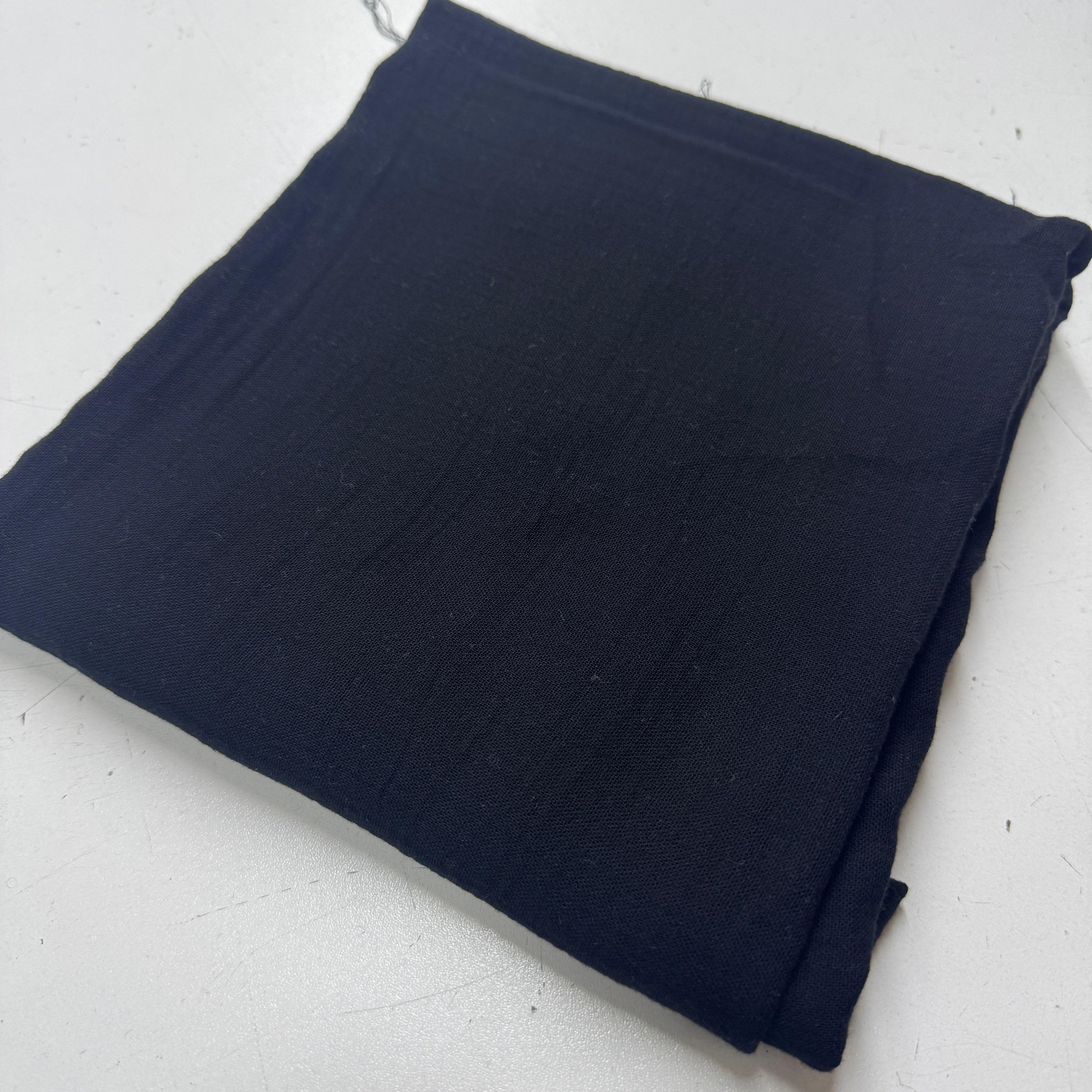 Siyah 50*150 cm Parça Bürümcük Müslin Kumaş