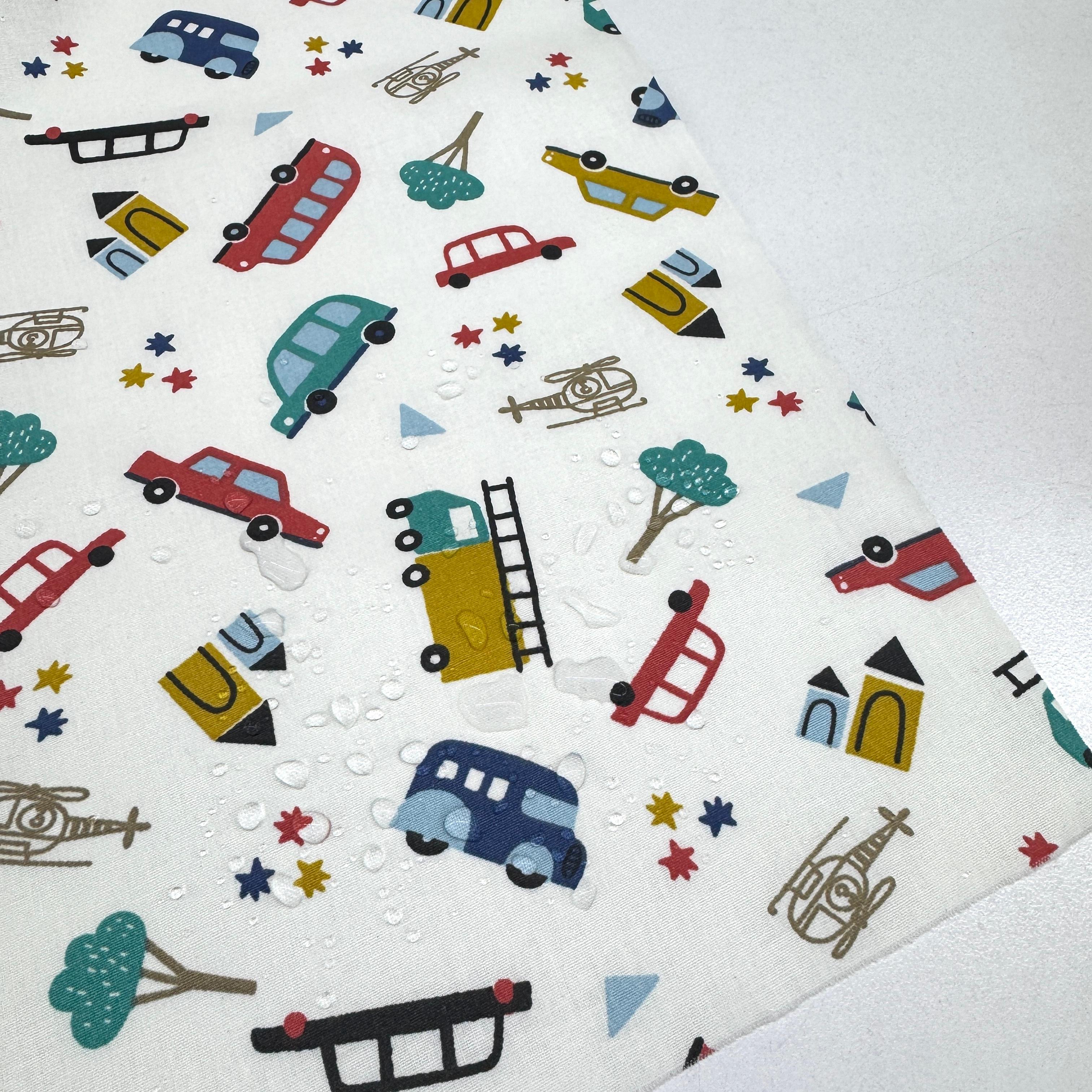 Arabalar 100*140 Cm Sıvı İtici Apreli Parça Premium Poplin Kumaş