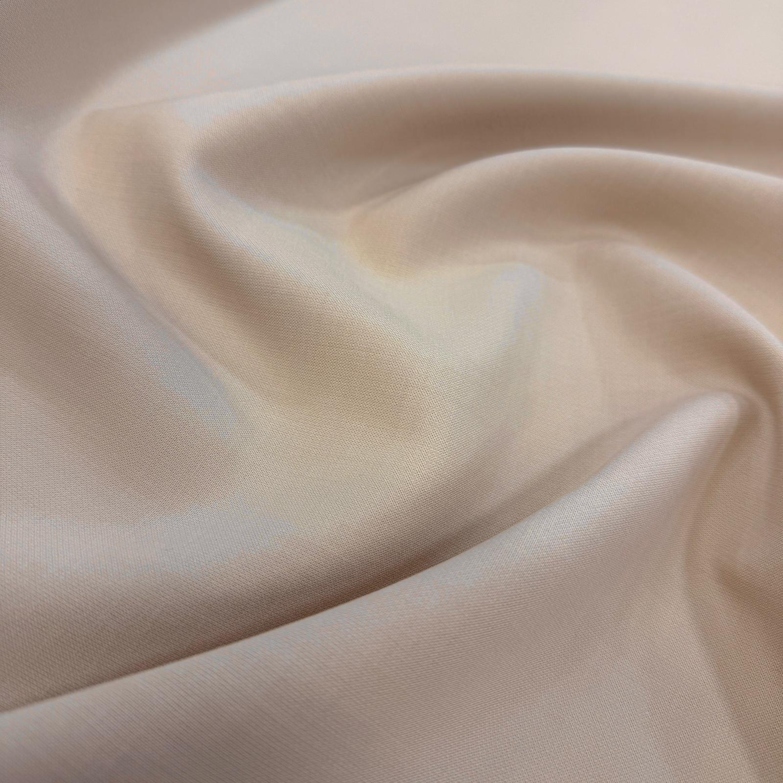 Açık Bej Keten Efektli Magic Likralı Viskon Kumaş