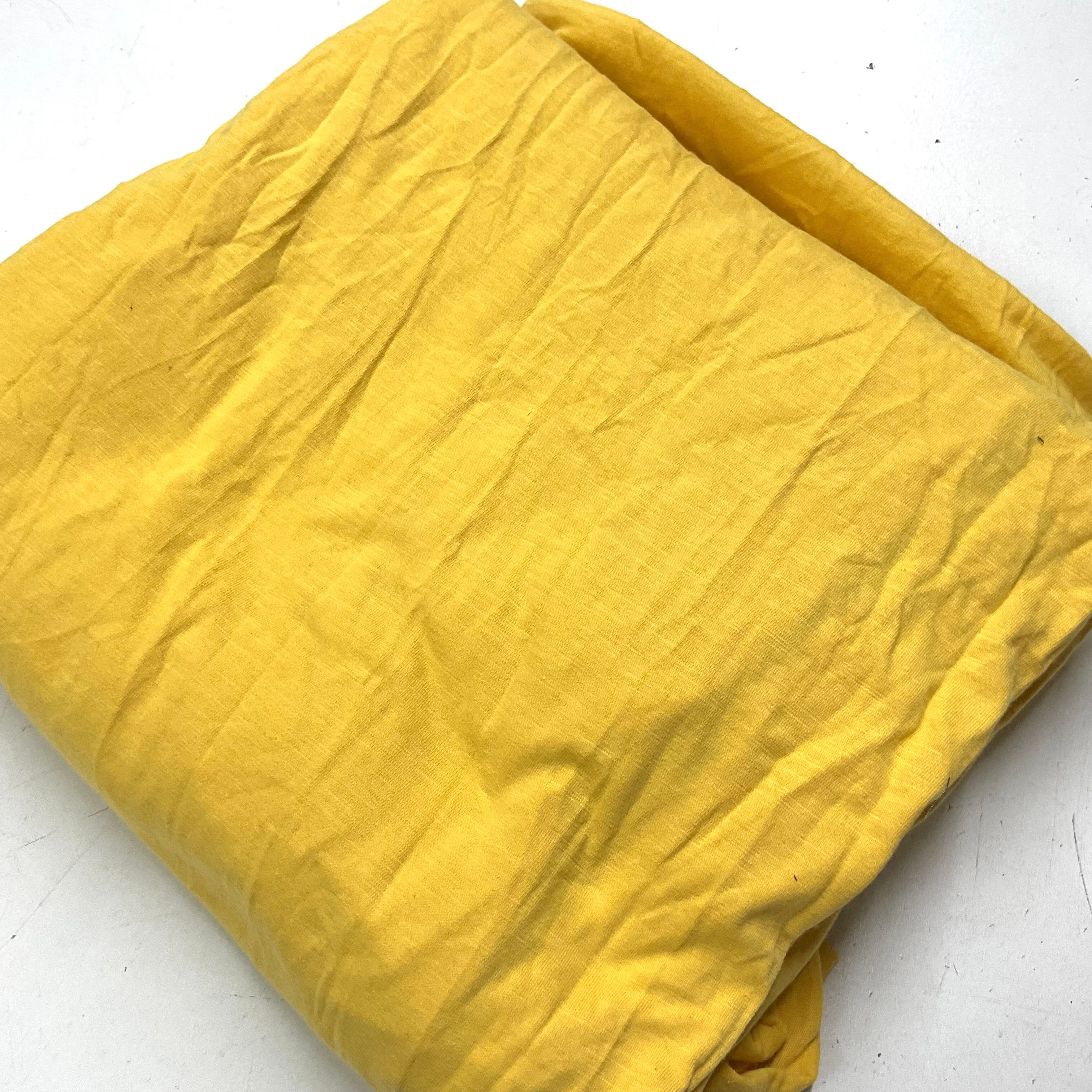 Koyu Sarı Pamuklu İnce Penye Kumaş 400 gr