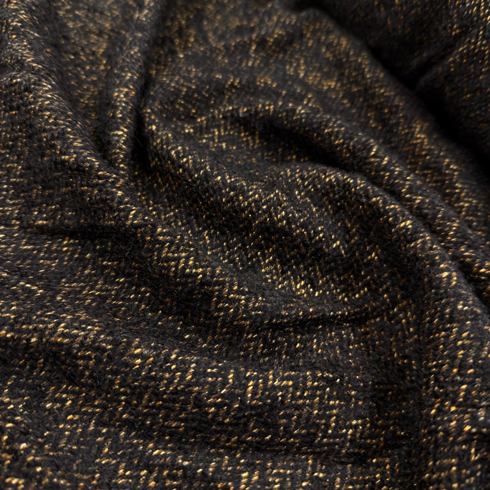 İngiliz Yünlü Yaldızlı Balıksırtı Giyimlik Kumaş