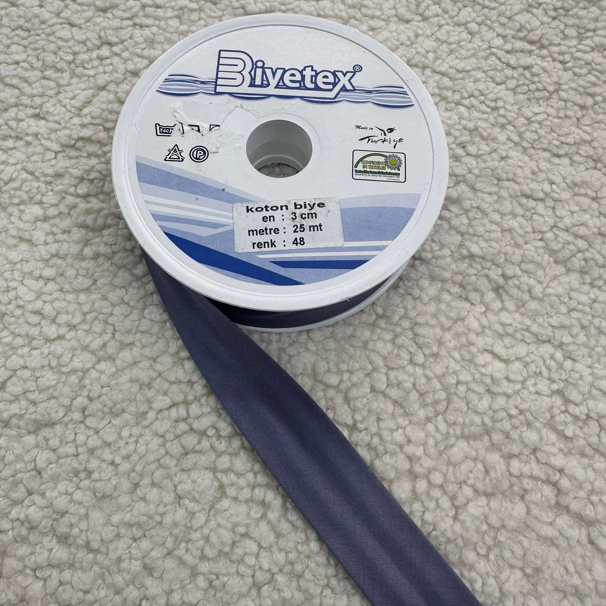 Koyu Gri No 48 Biyetex Koton Biye 3 Cm