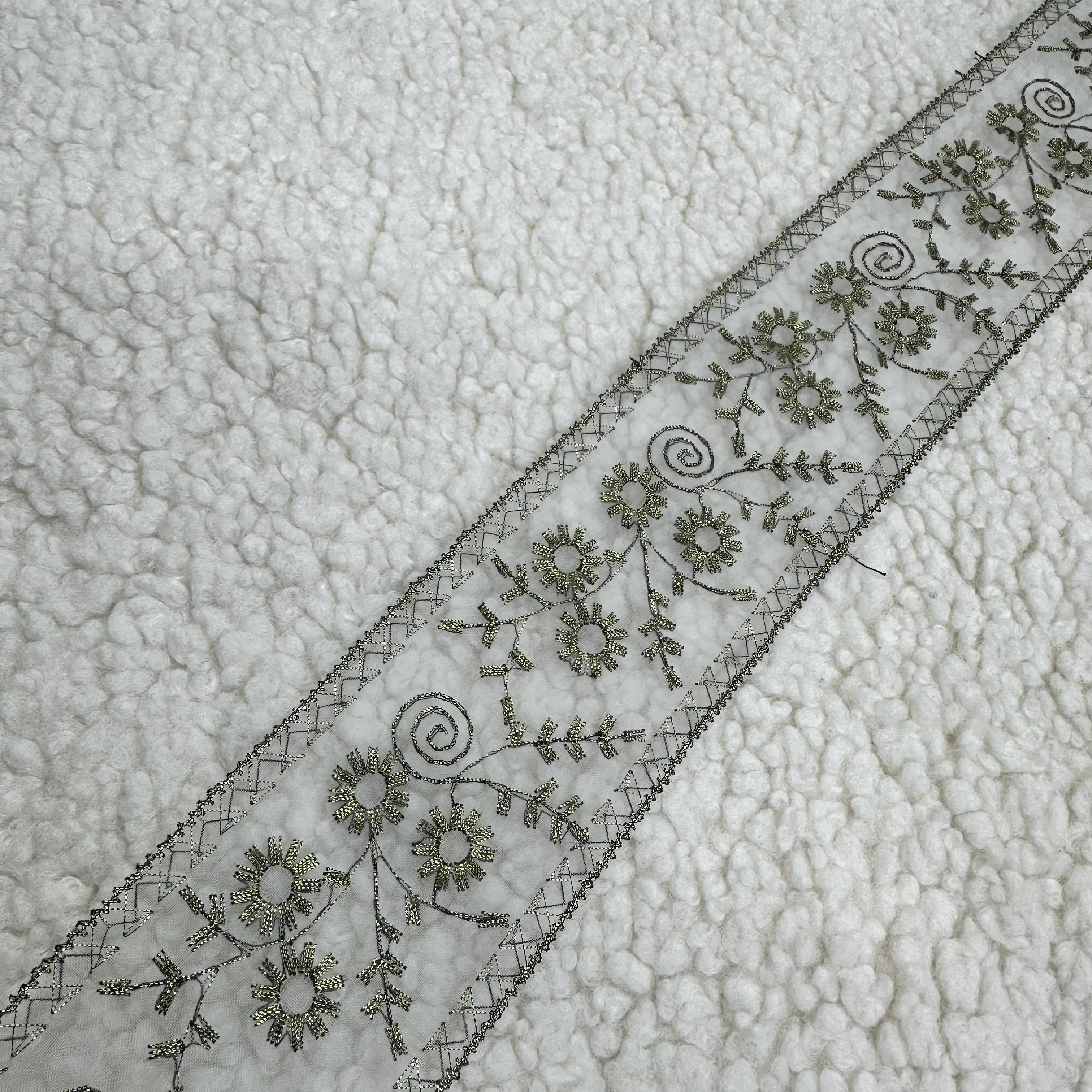 Tül Güpür Beyaza Sarı 67