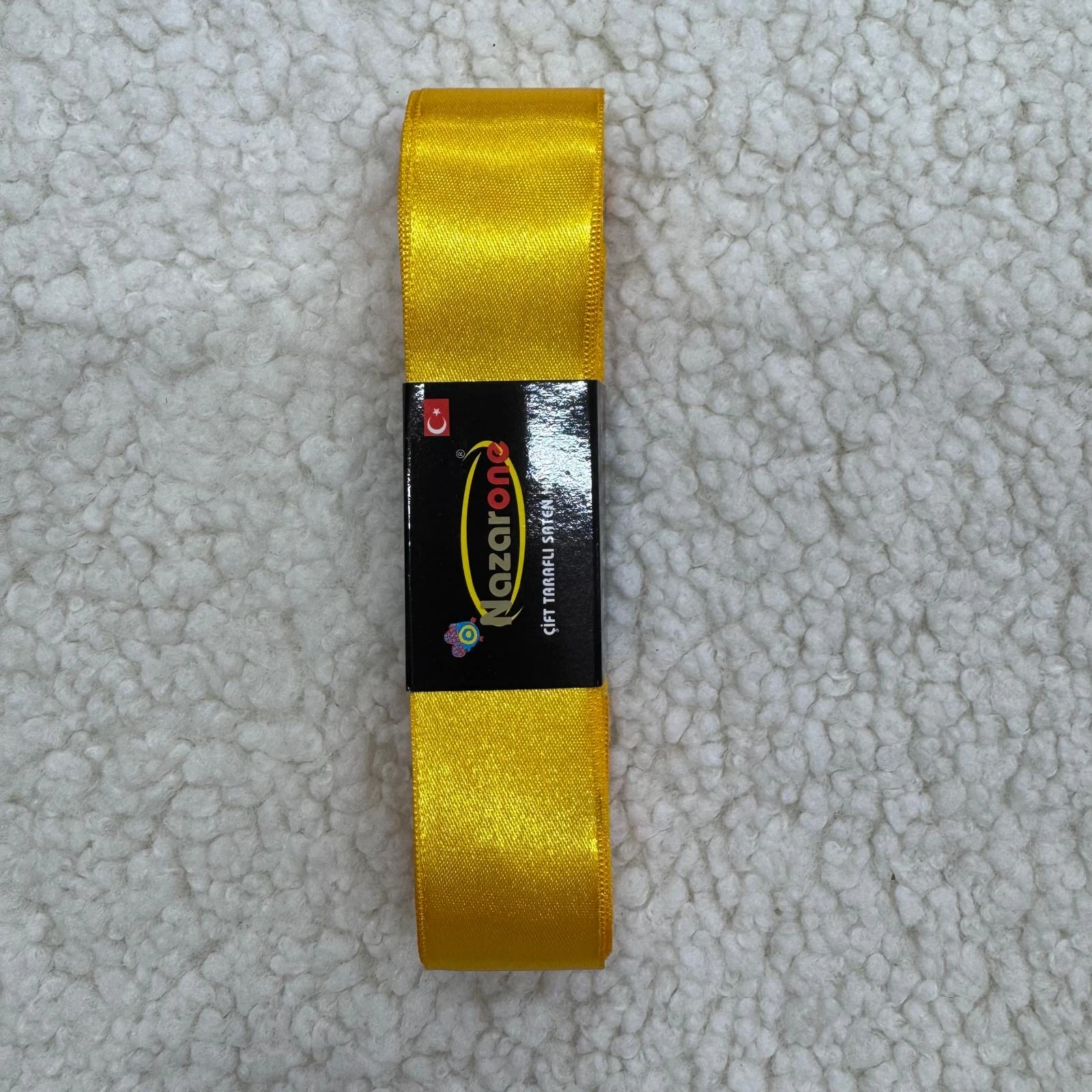 Üç Cm Koyu Sarı Saten Kurdele