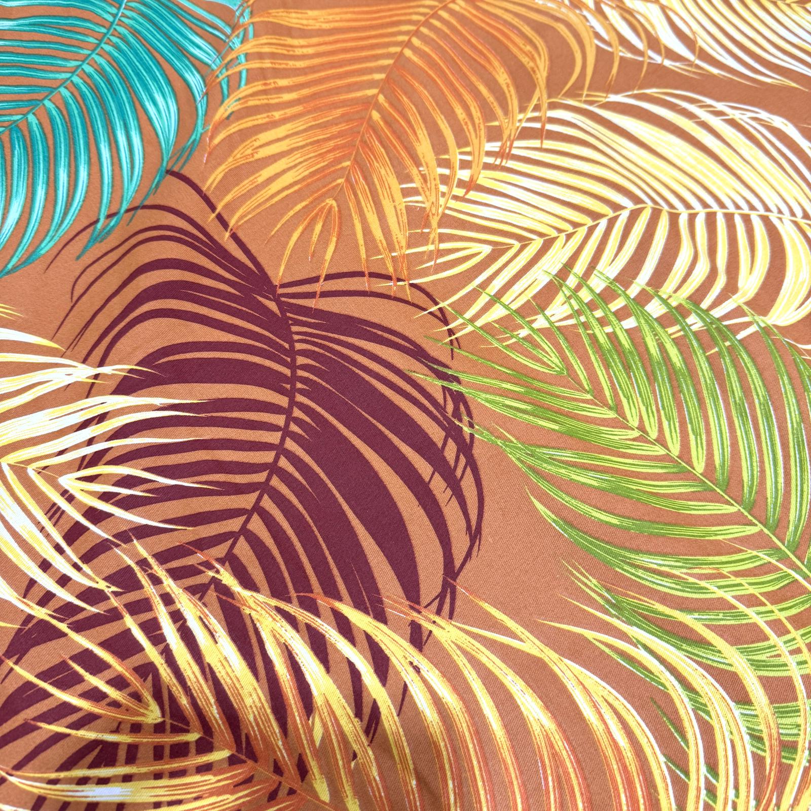 Palmiye Yaprakları Pamuk Keten Kumaş