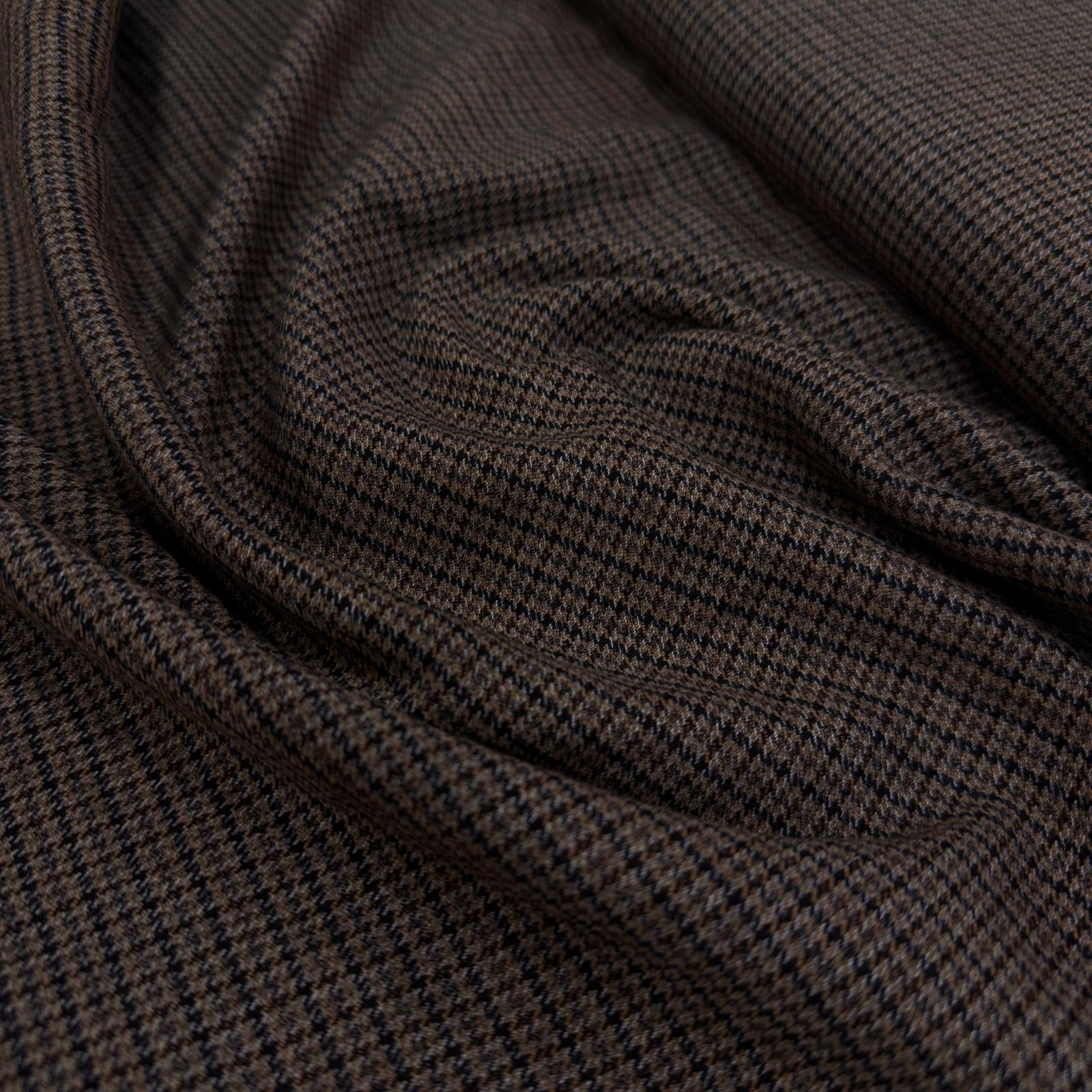 Mevsimlik Kahverengi Kazayağı Giyimlik Dokuma Kumaş