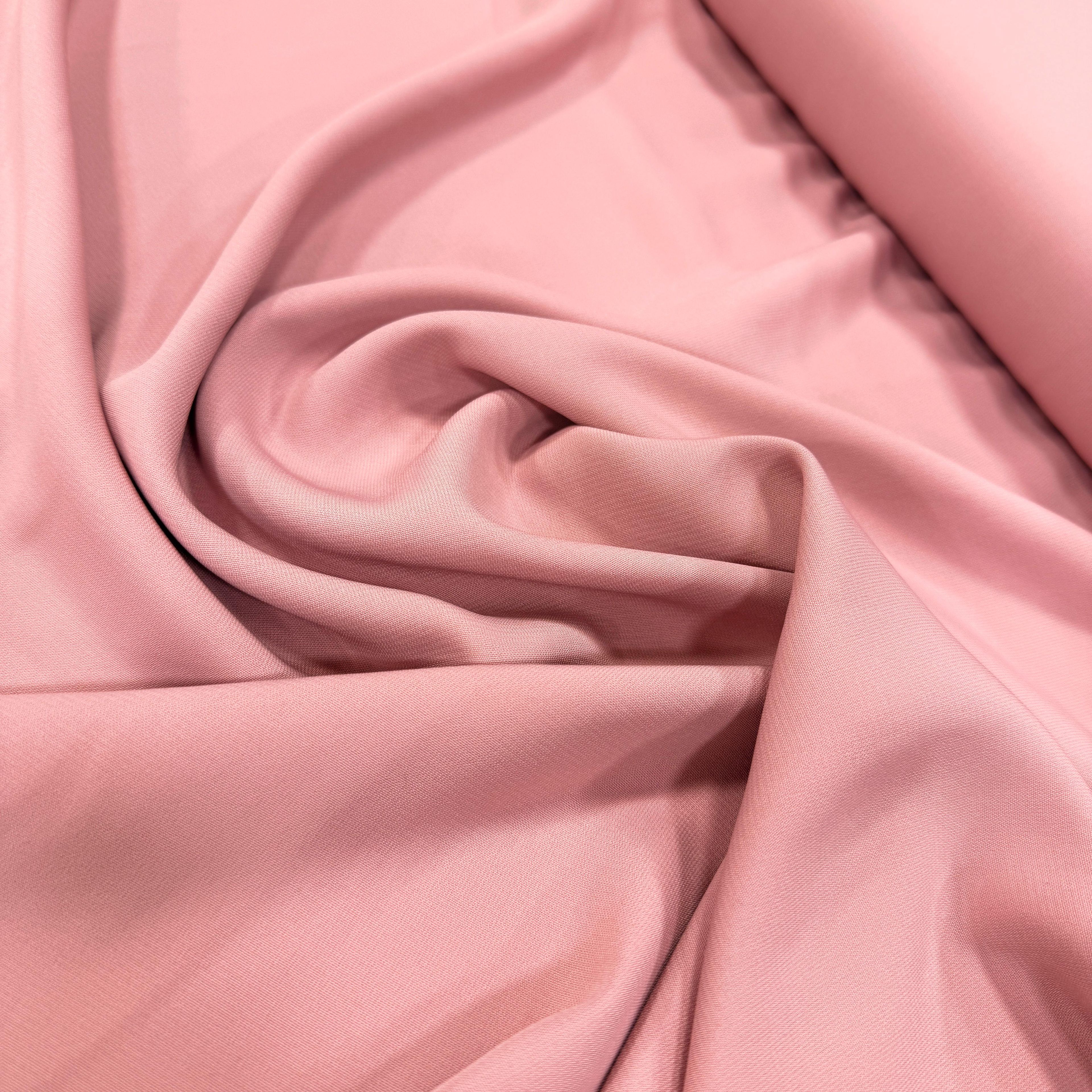 Düz Renk Medine İpeği Kumaş - Pudra Pembe