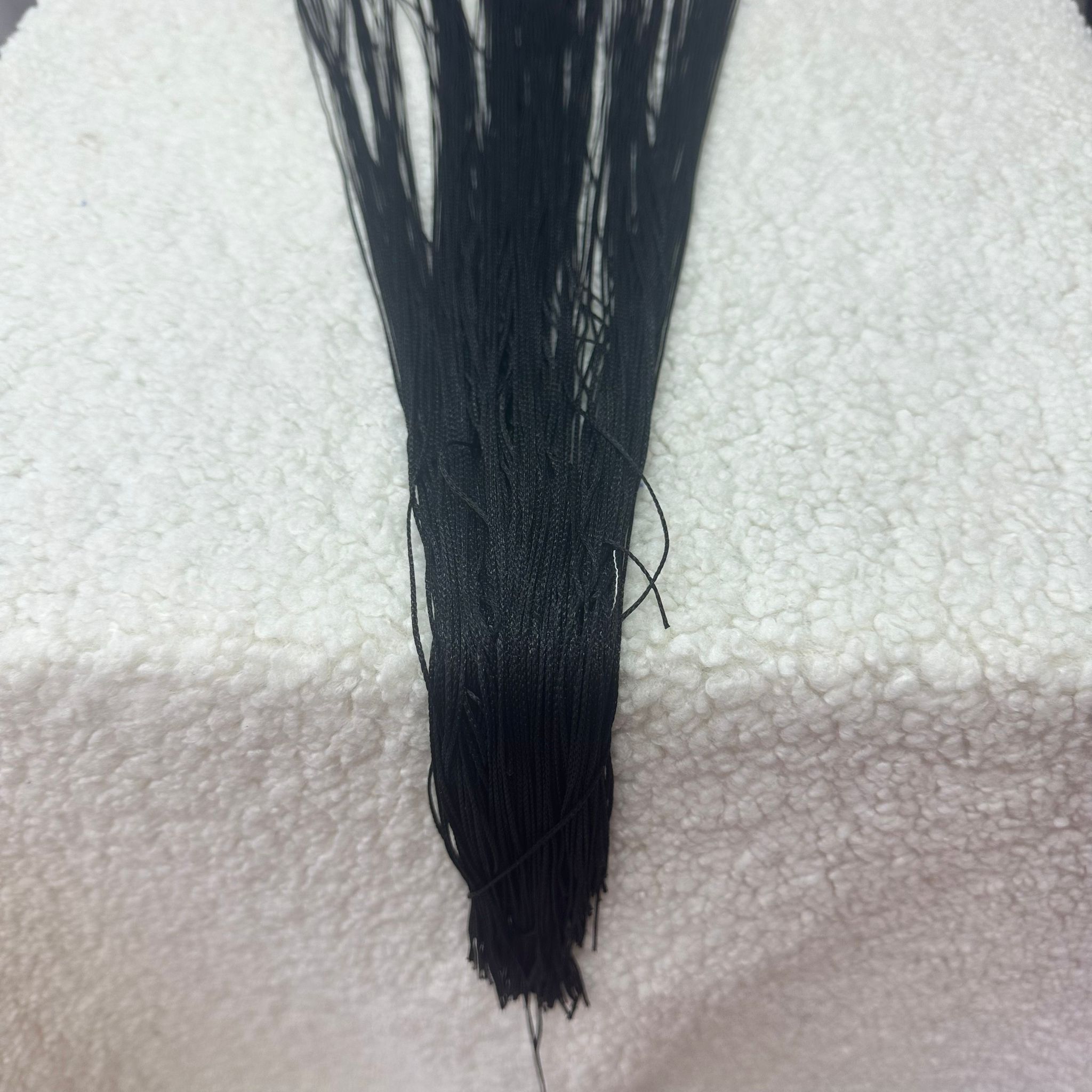 3 Metrelik Siyah Uzun Püskül Şerit