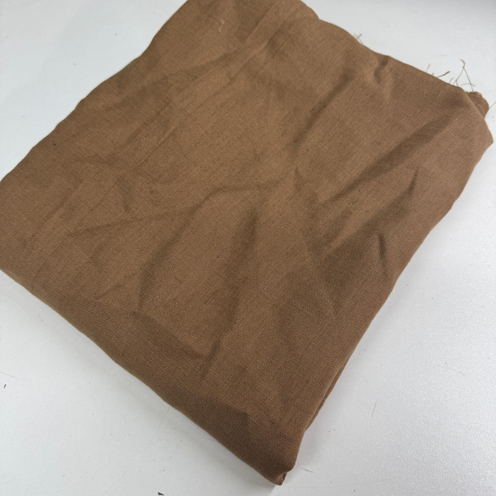 Kahve 100*140 cm Parça Ham Keten Kumaş