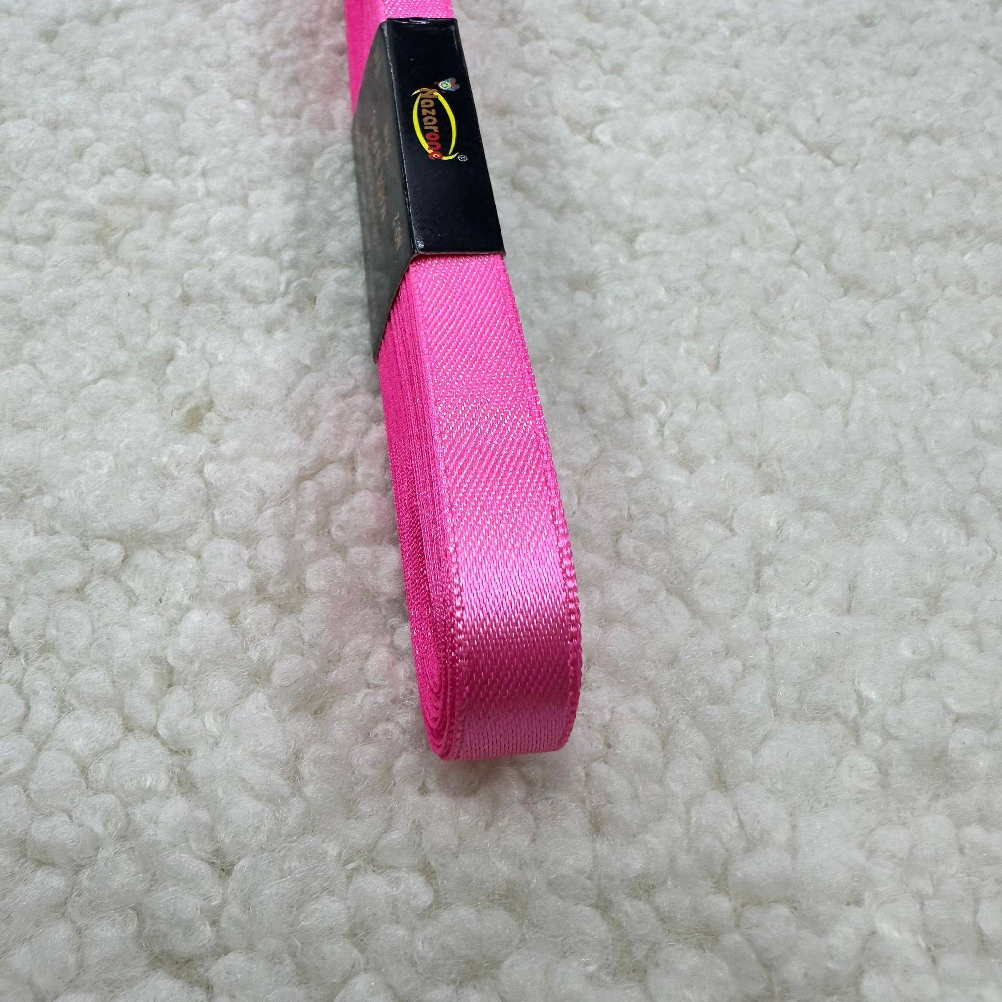Bir Cm Neon Pembe Saten Kurdele