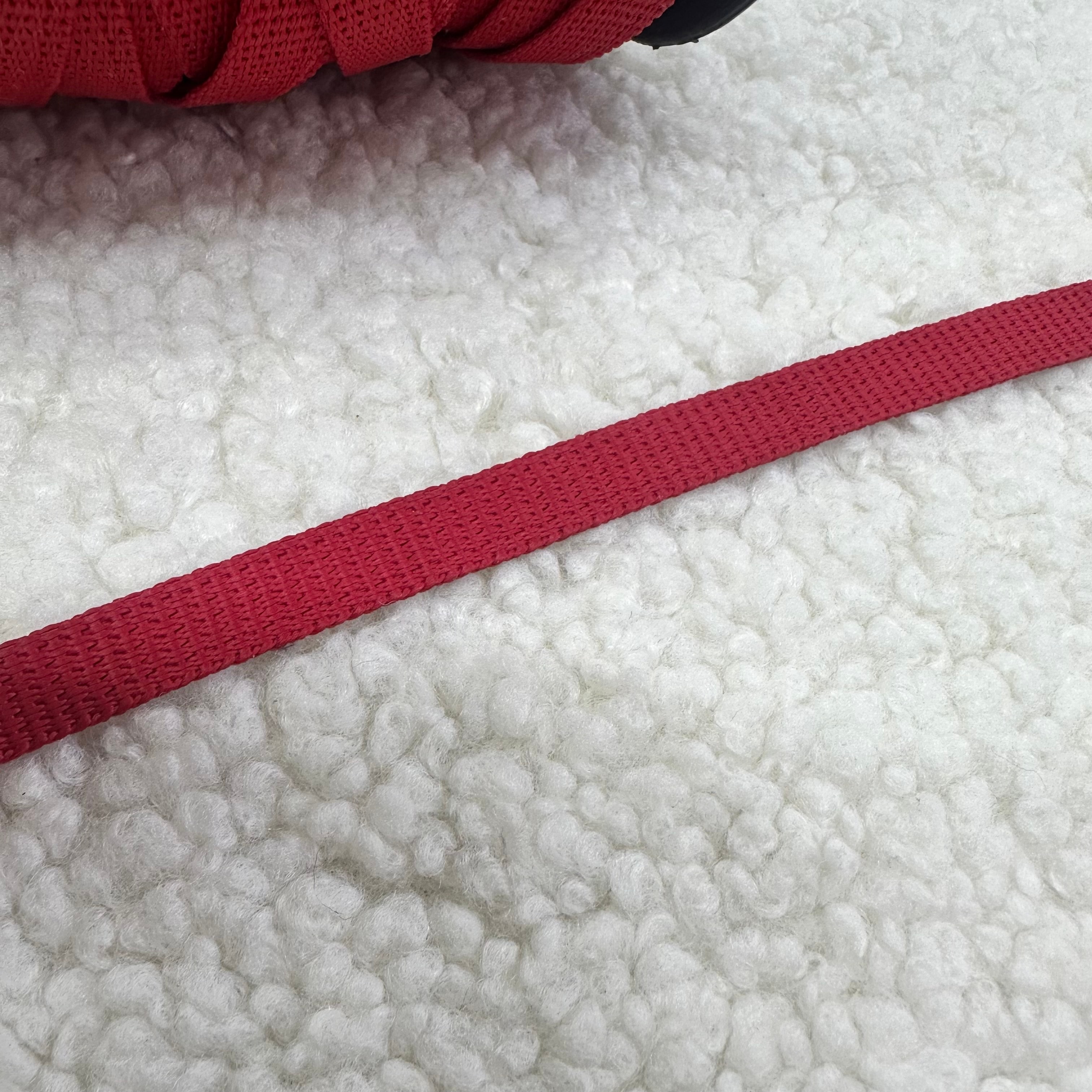 Kırmızı Polyester 1 Cm Çanta Kolonu Sapı