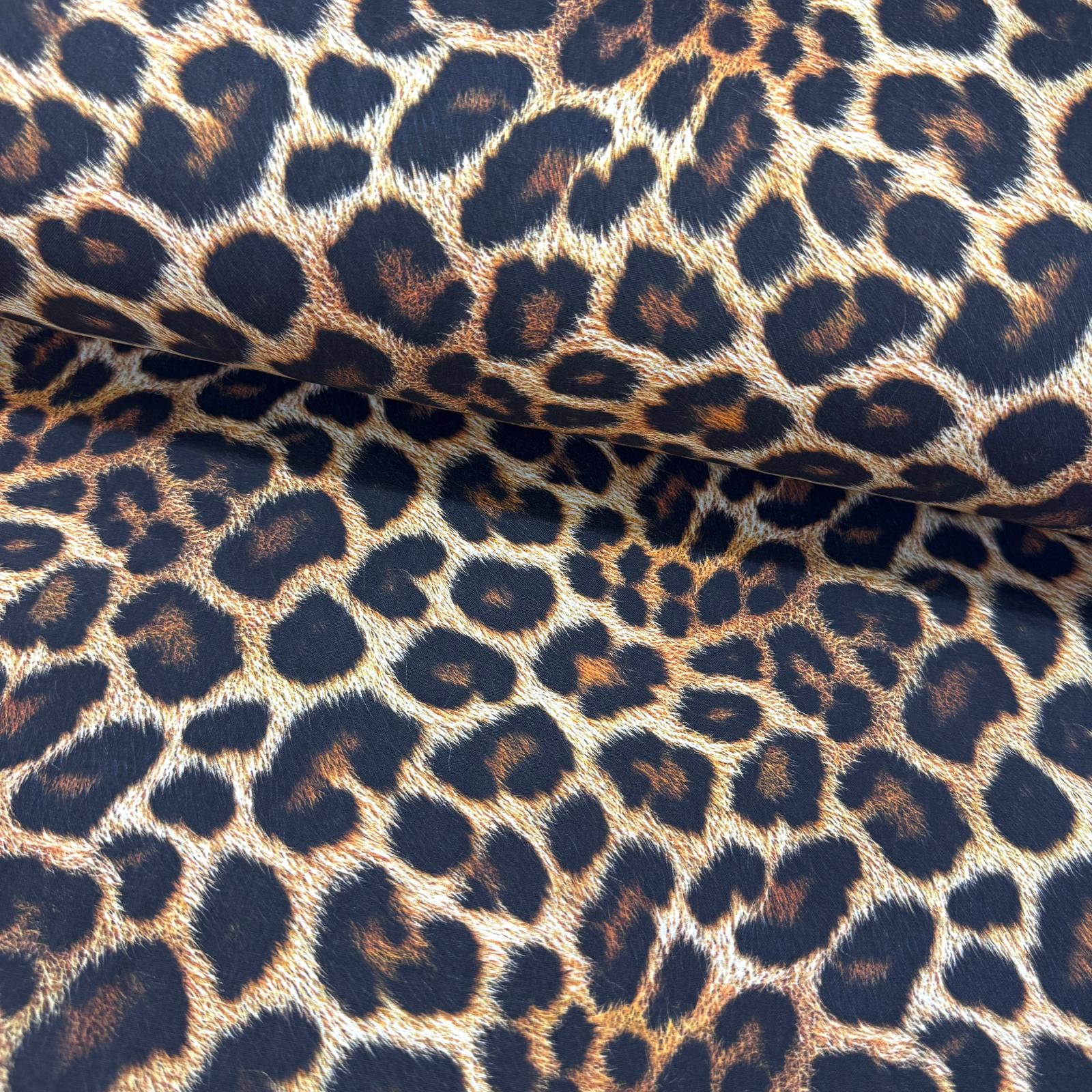 Daisy Leopar Dijital Poplin Kumaş