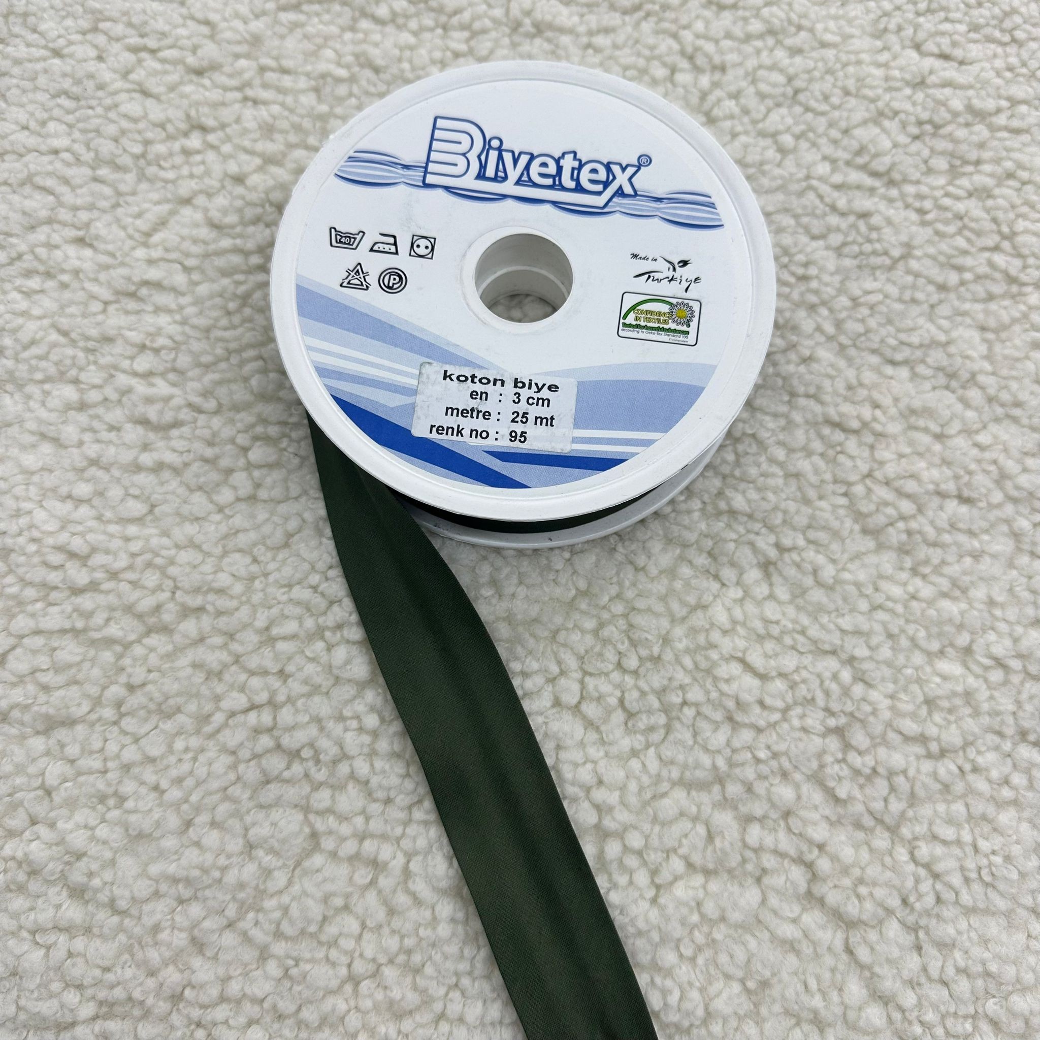 Haki No 95 Biyetex Koton Biye 3 Cm