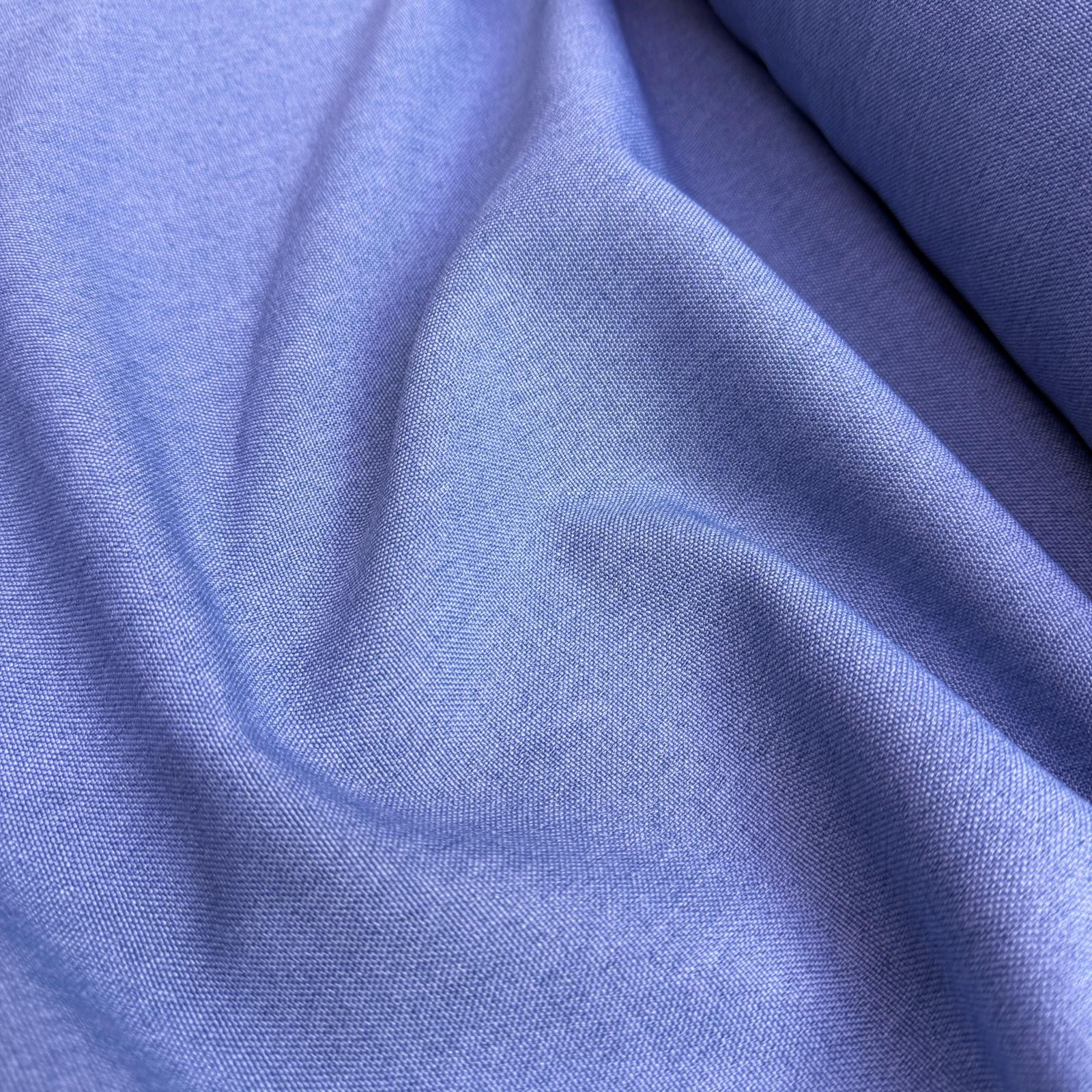 Düz Renk Polyester Kanvas Kumaş - Açık Denim