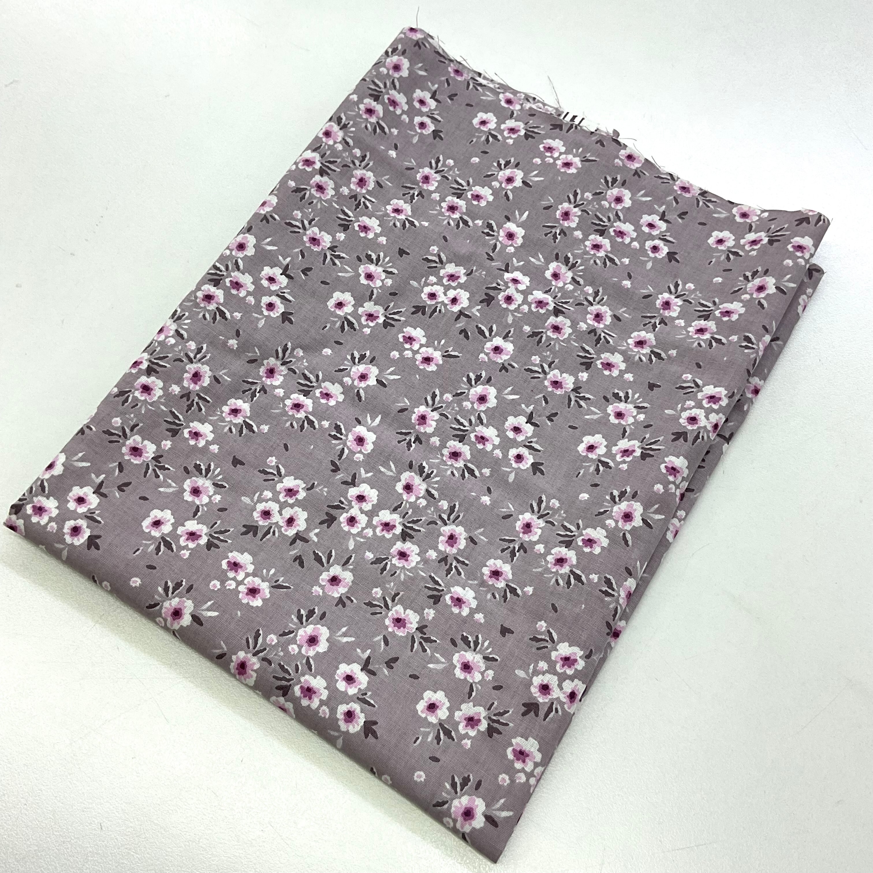 Leylak Mini Çiçekler 50*50 Cm Parça Poplin Kumaş
