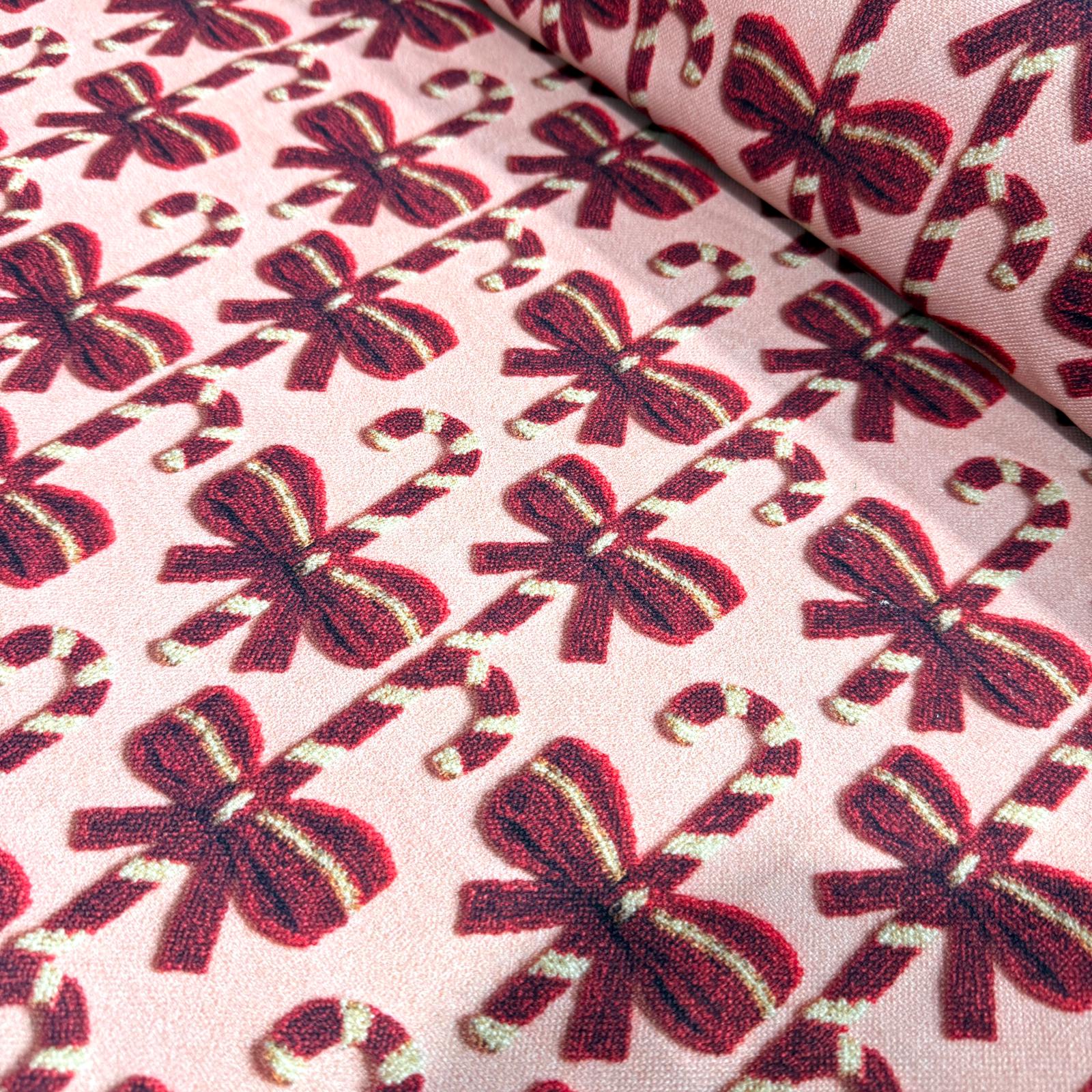 3D Kurdeleli Şekerler Dijital Baskı Kumaş