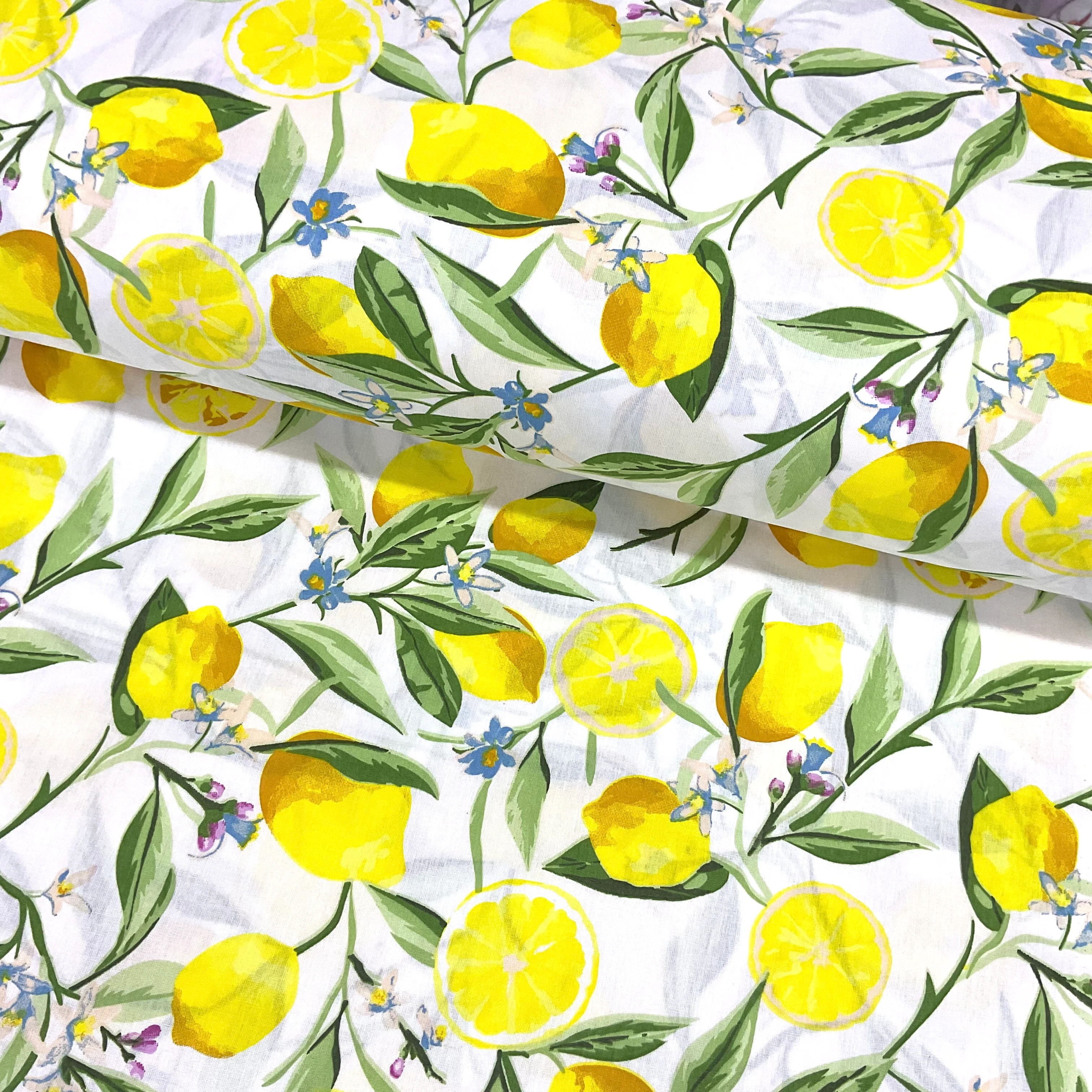 Dalında Limonlar Poplin Kumaş