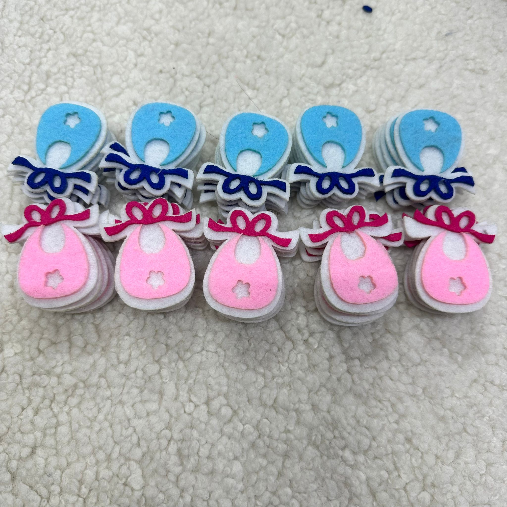 Karışık Bebek Önlüğü Keçe 50'li Set