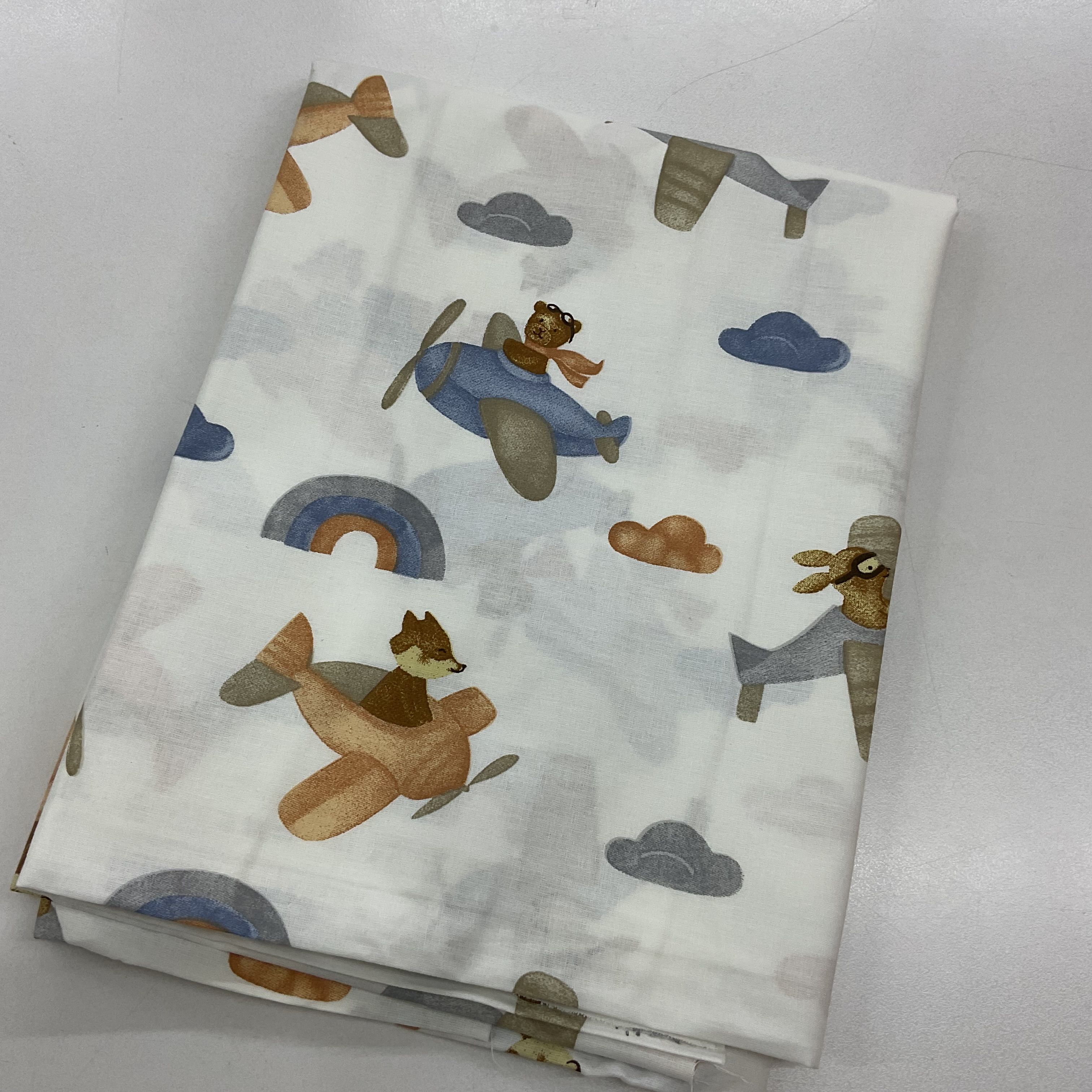 Güze Uçaklar 80*240 cm Parça Dijital Poplin Kumaş