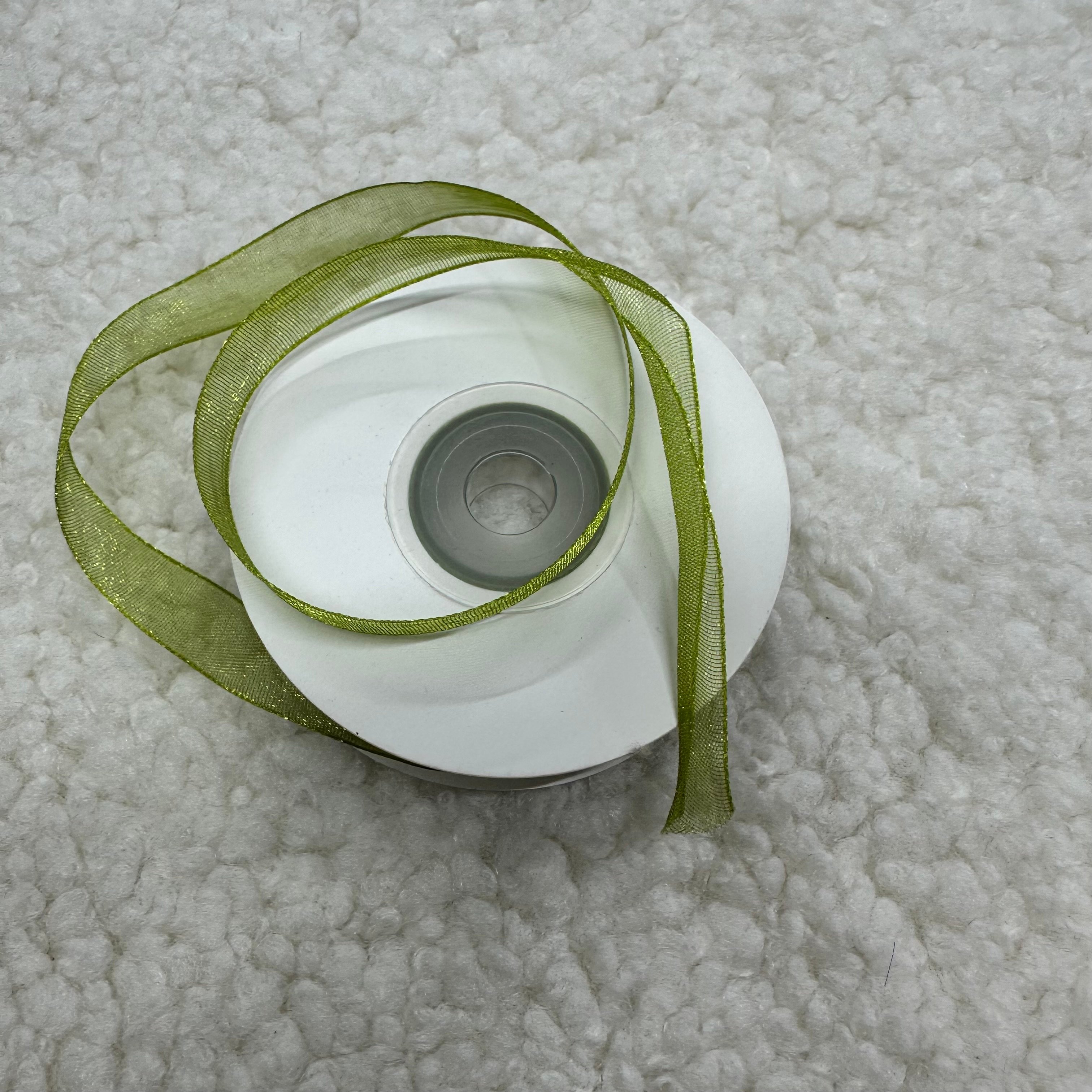 Yeşil Organze Kurdele 1 Cm
