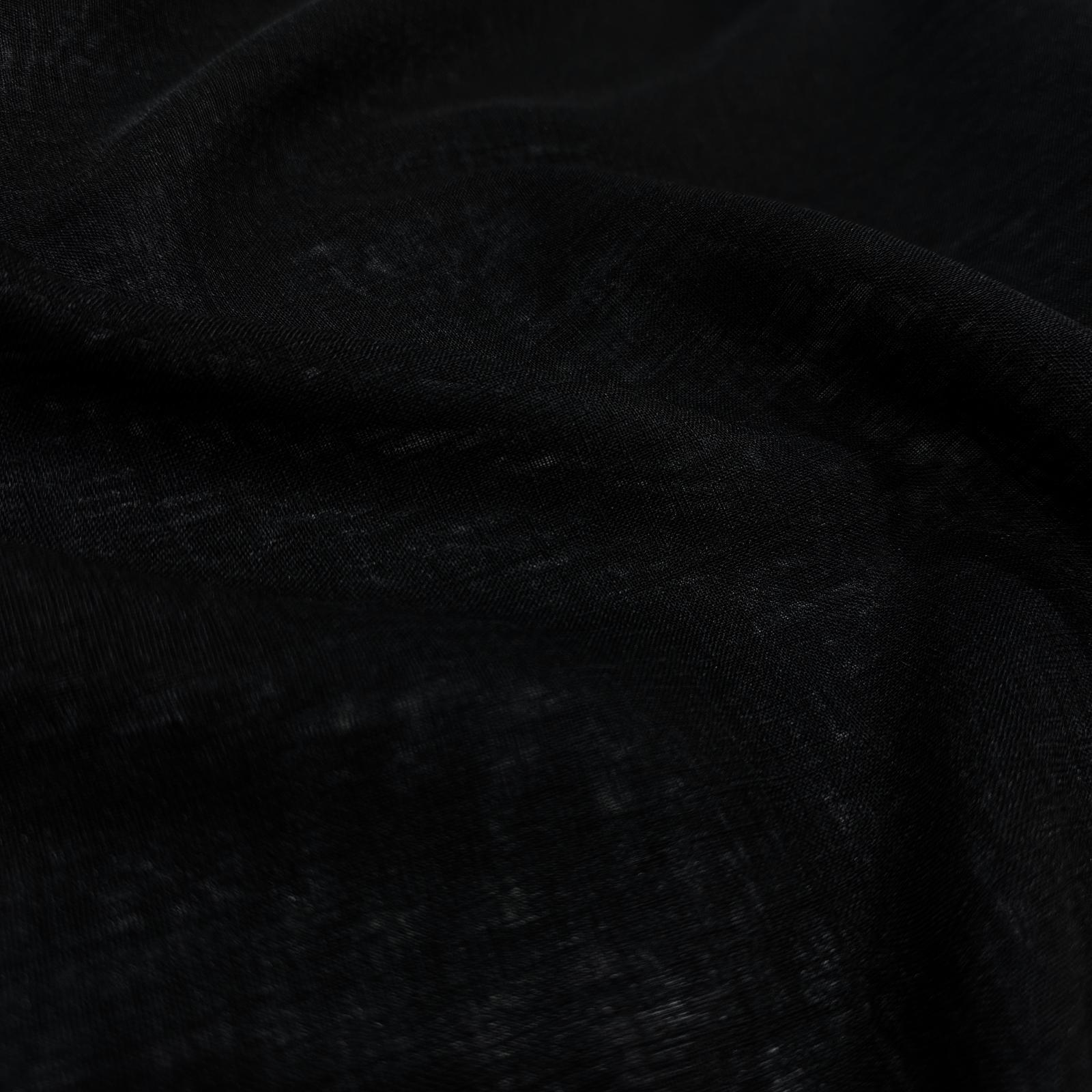 Siyah Perdelik Keten Tül Kumaş